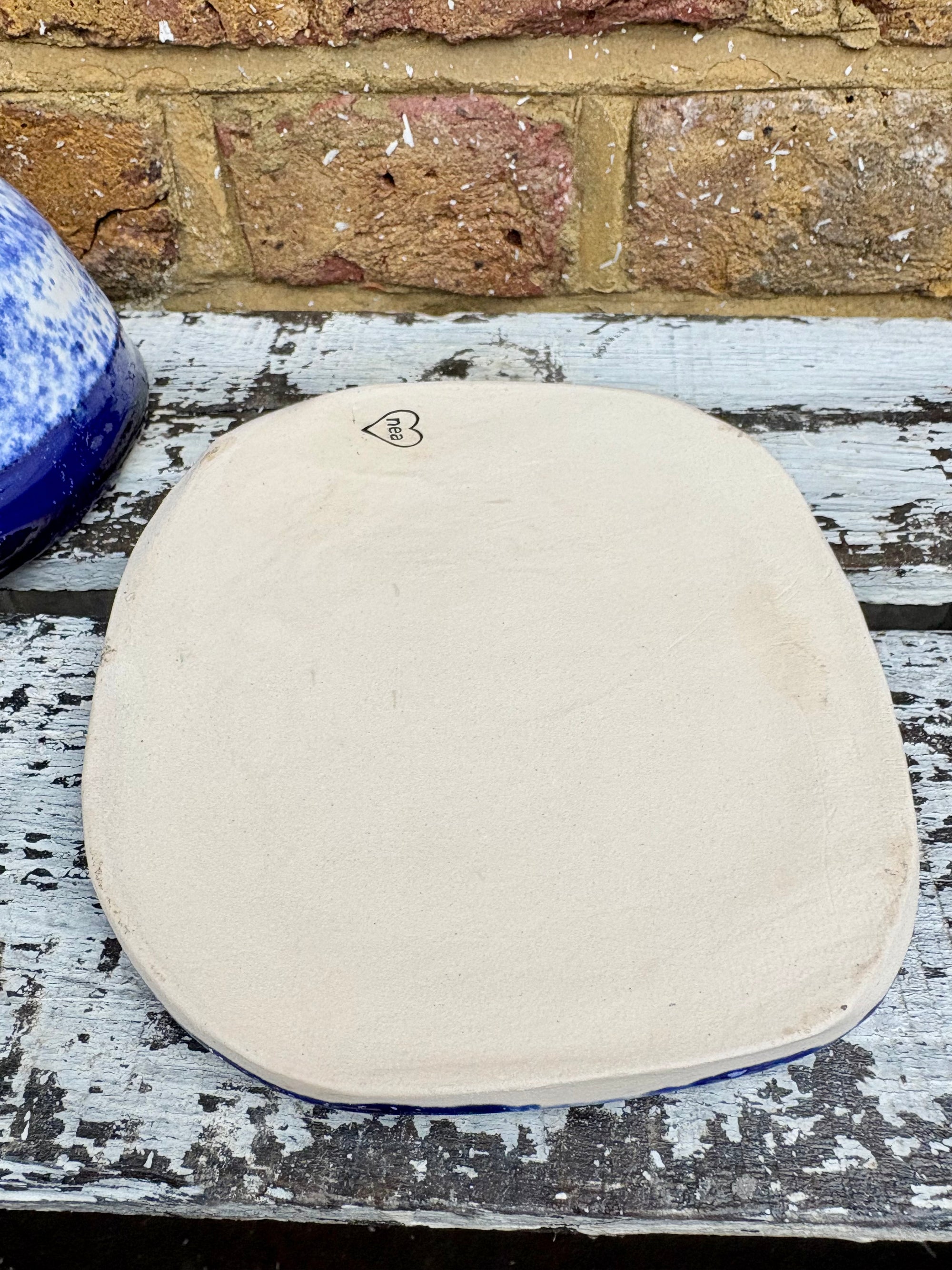 Butter Dish (butter slut, speckle blue/blue)