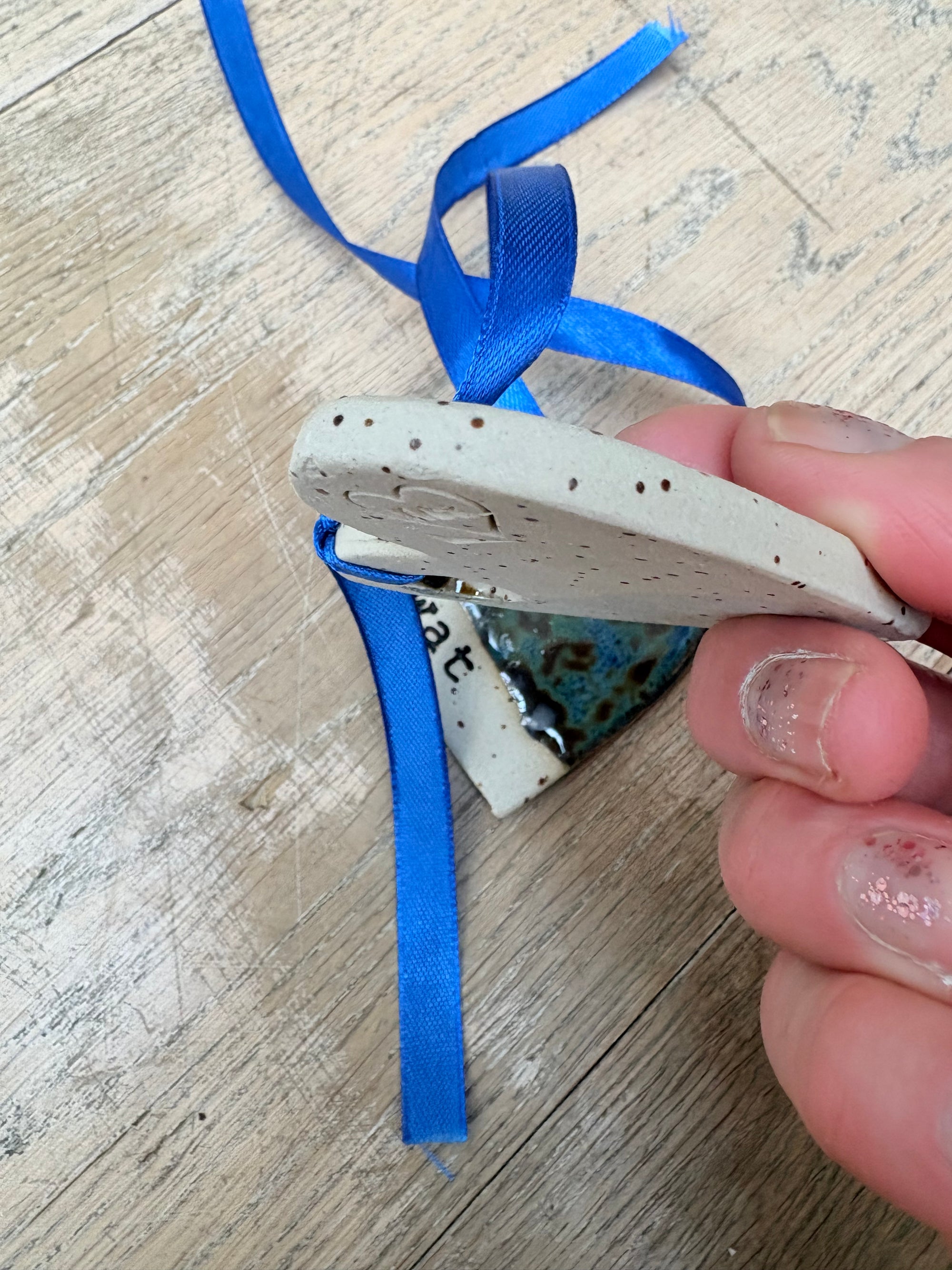 Twat Hanging Decoration (large, antique blue)