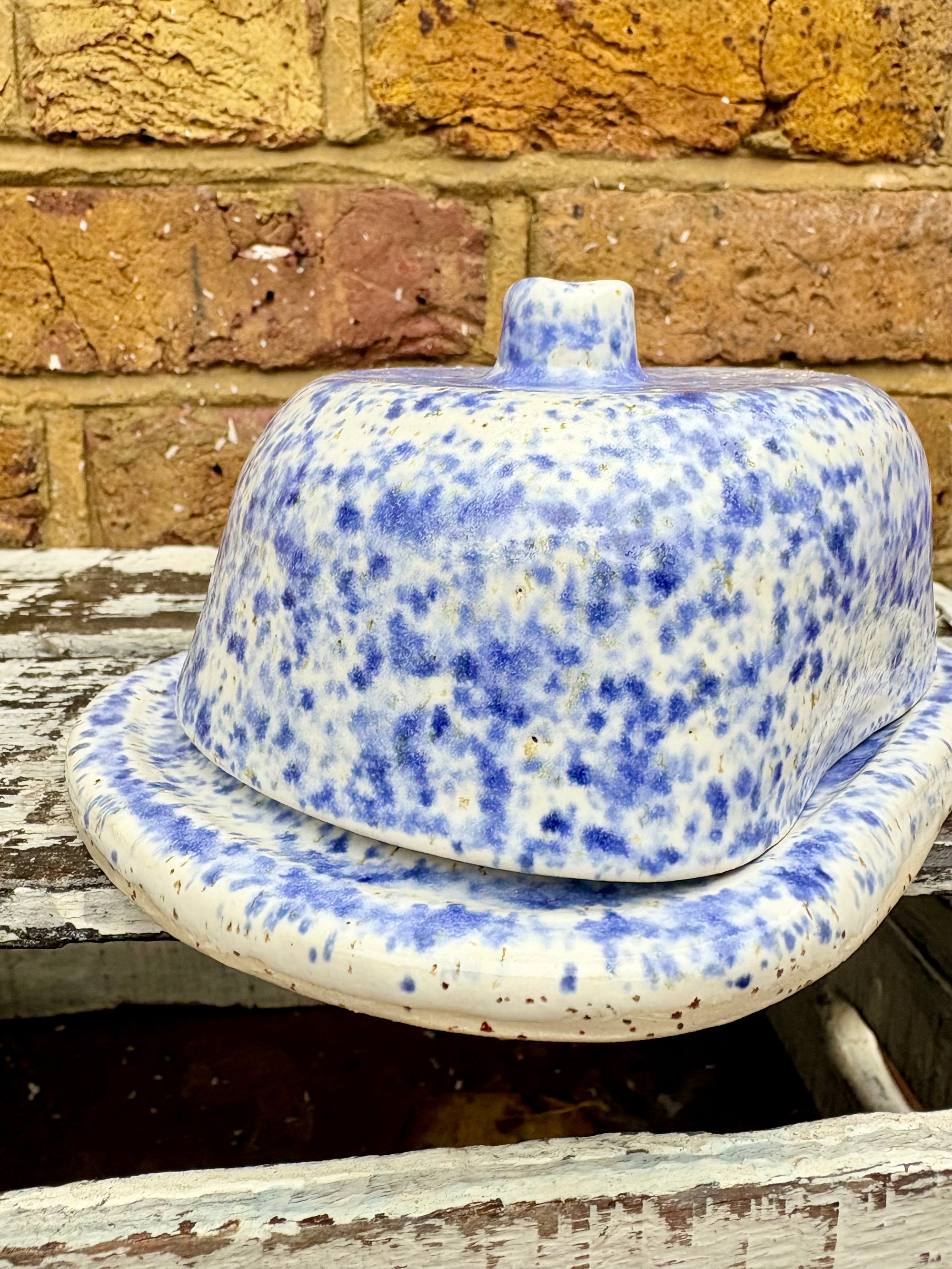 Butter Dish (butter slut, speckle blue)