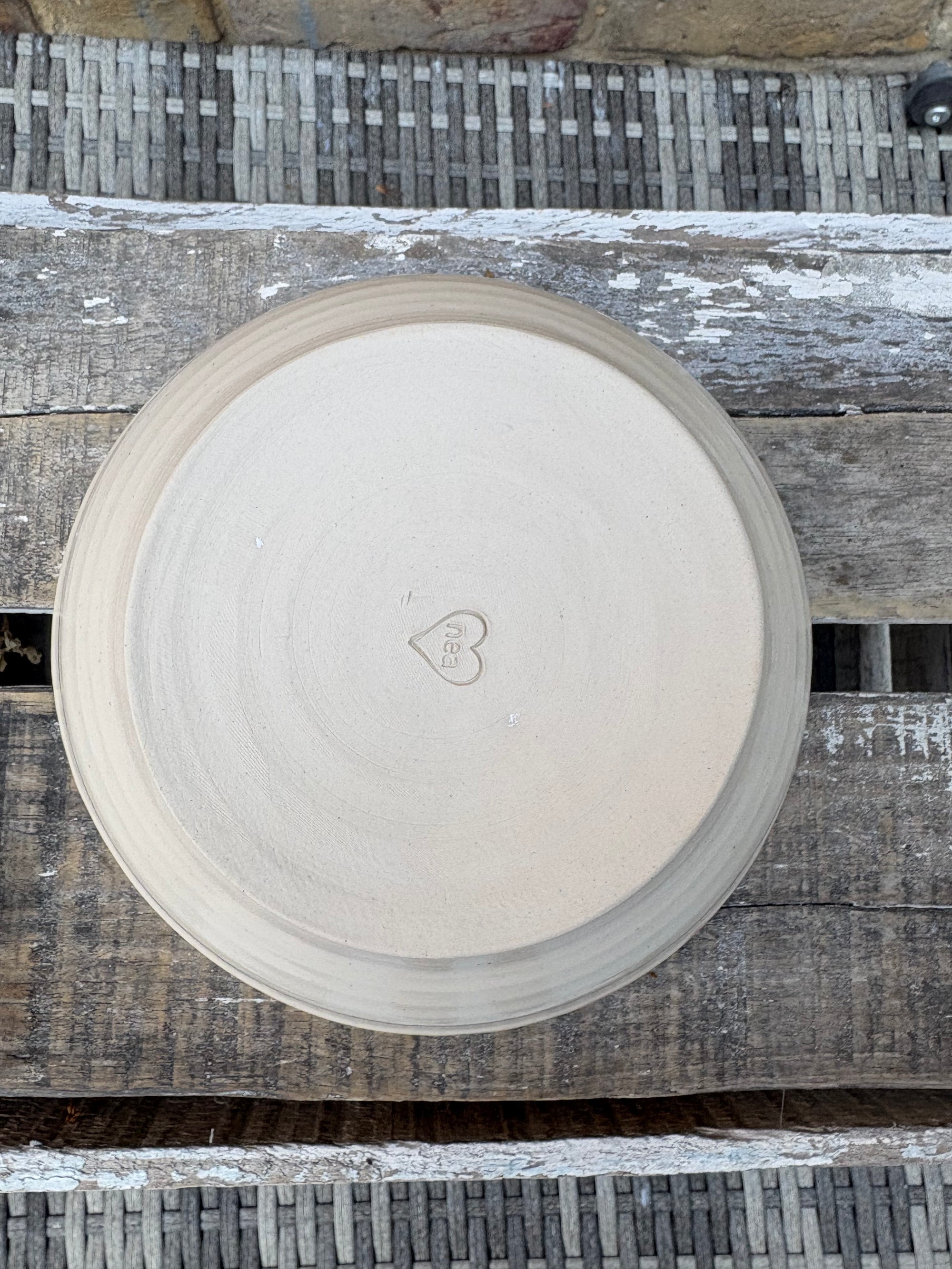 “eat, drink and fuck off by 9pm"  deep round salad/pasta bowl (pink night sky)