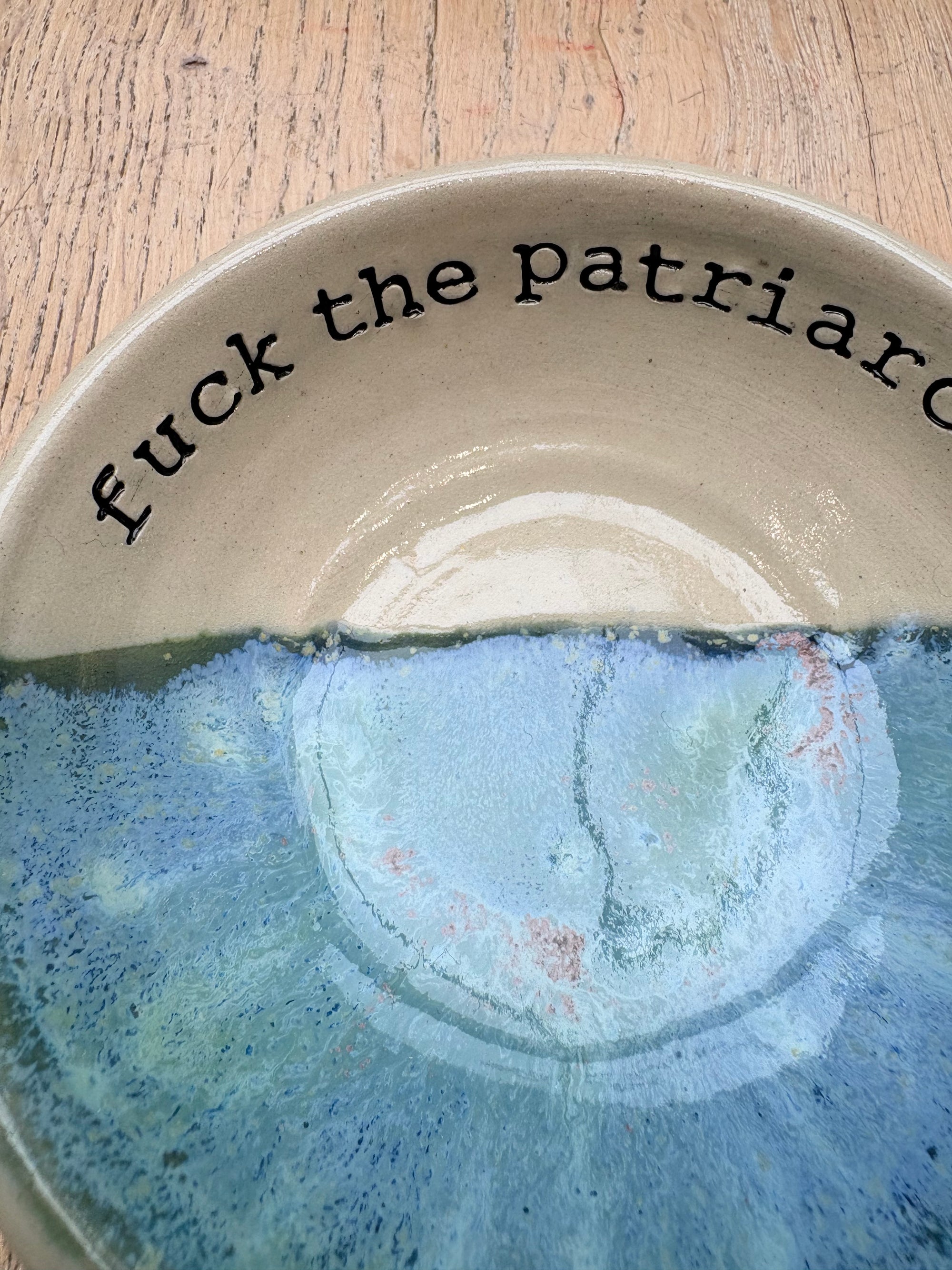 "fuck the patriarchy" trinket dish/ ring dish