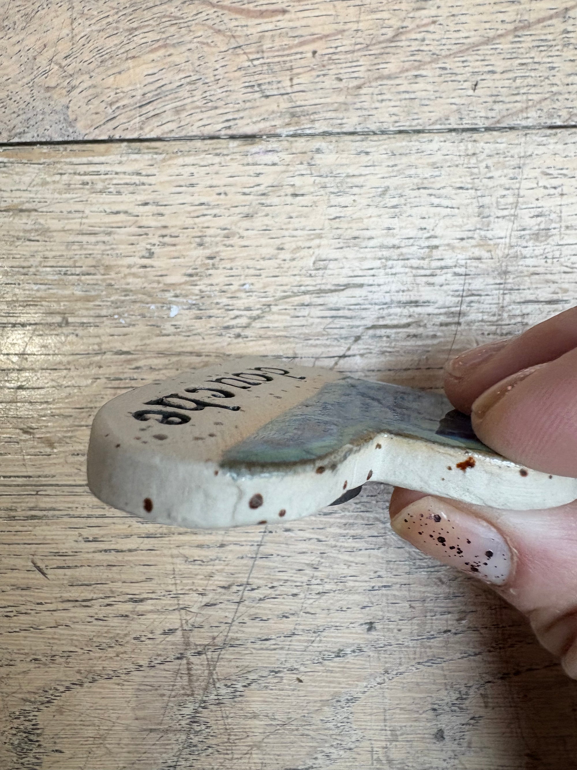 “douche” Magnet (blue, medium)