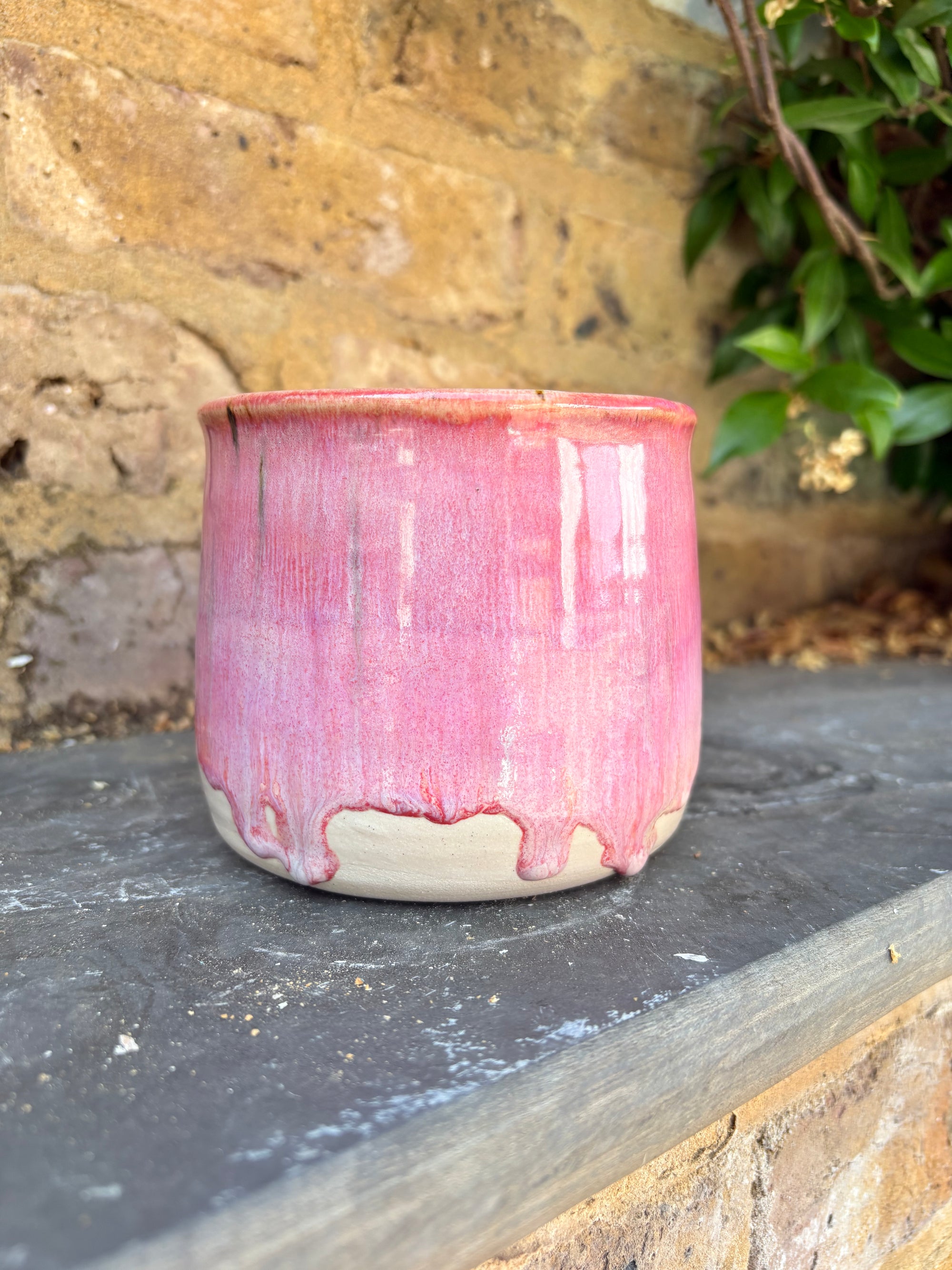 "random kitchen shit" utensil holder (pink)