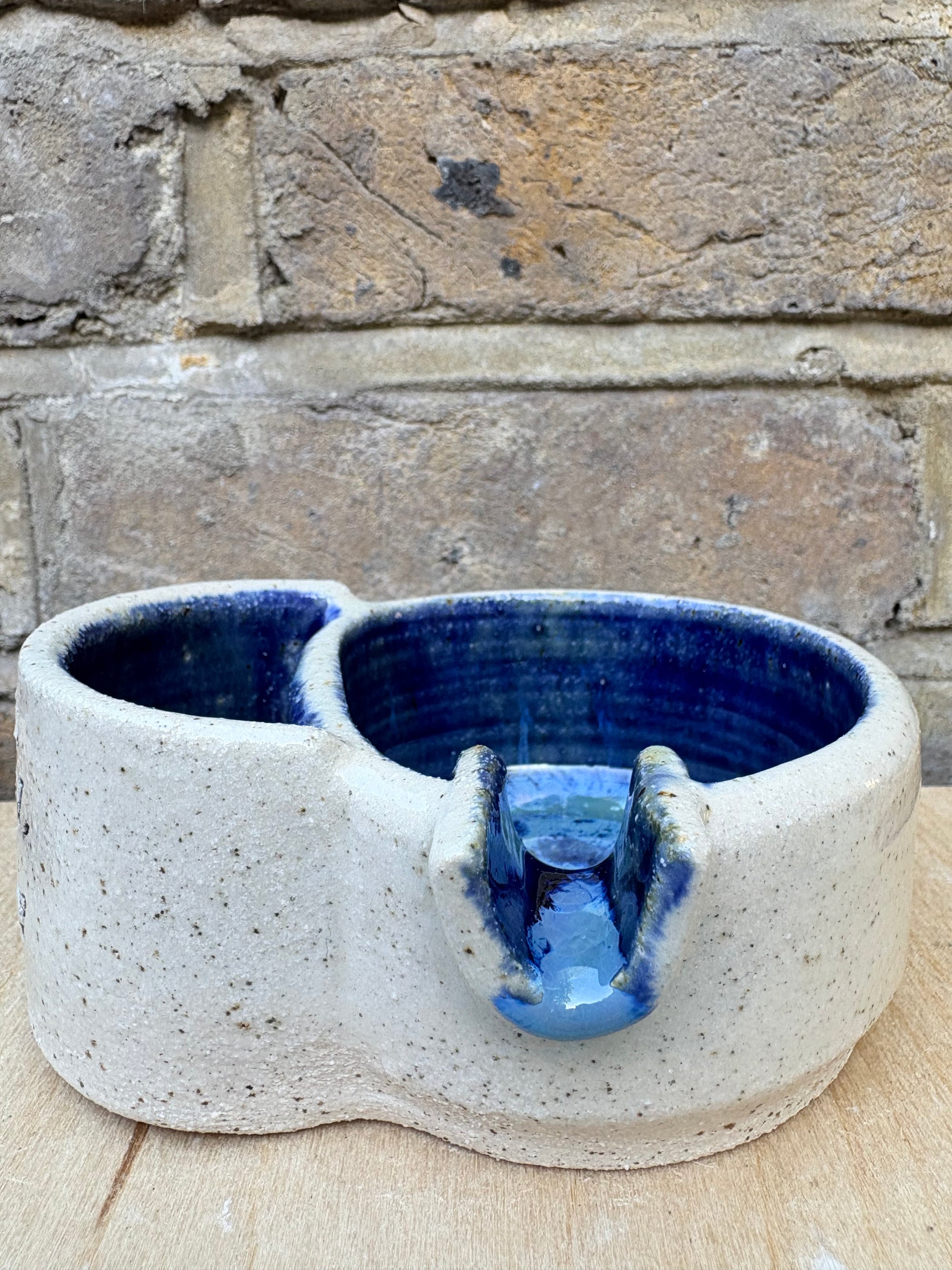 Ashtray with lighter holder (deep blue)