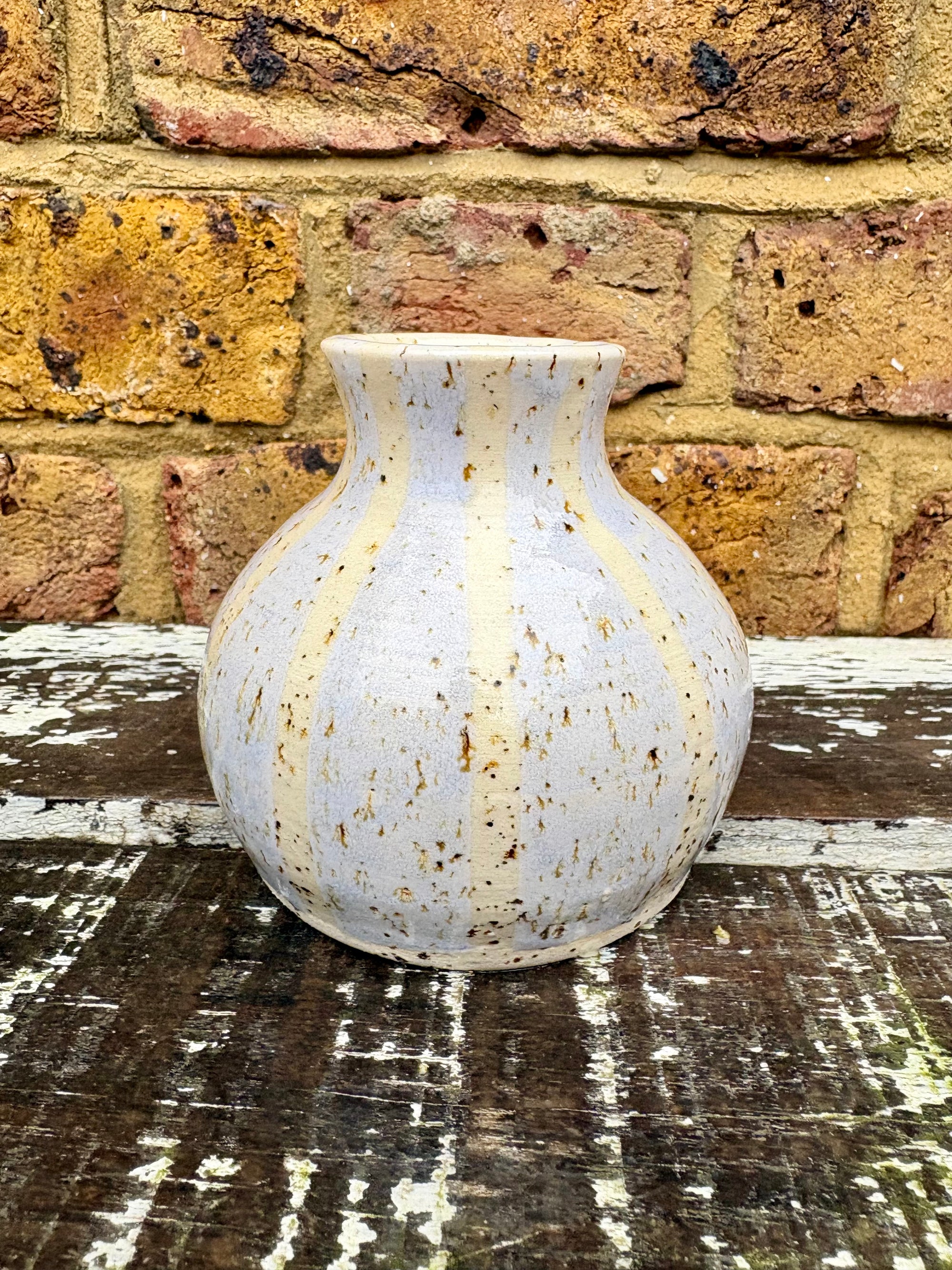 "bloom, die, repeat" chubby vase (lilac stripe)