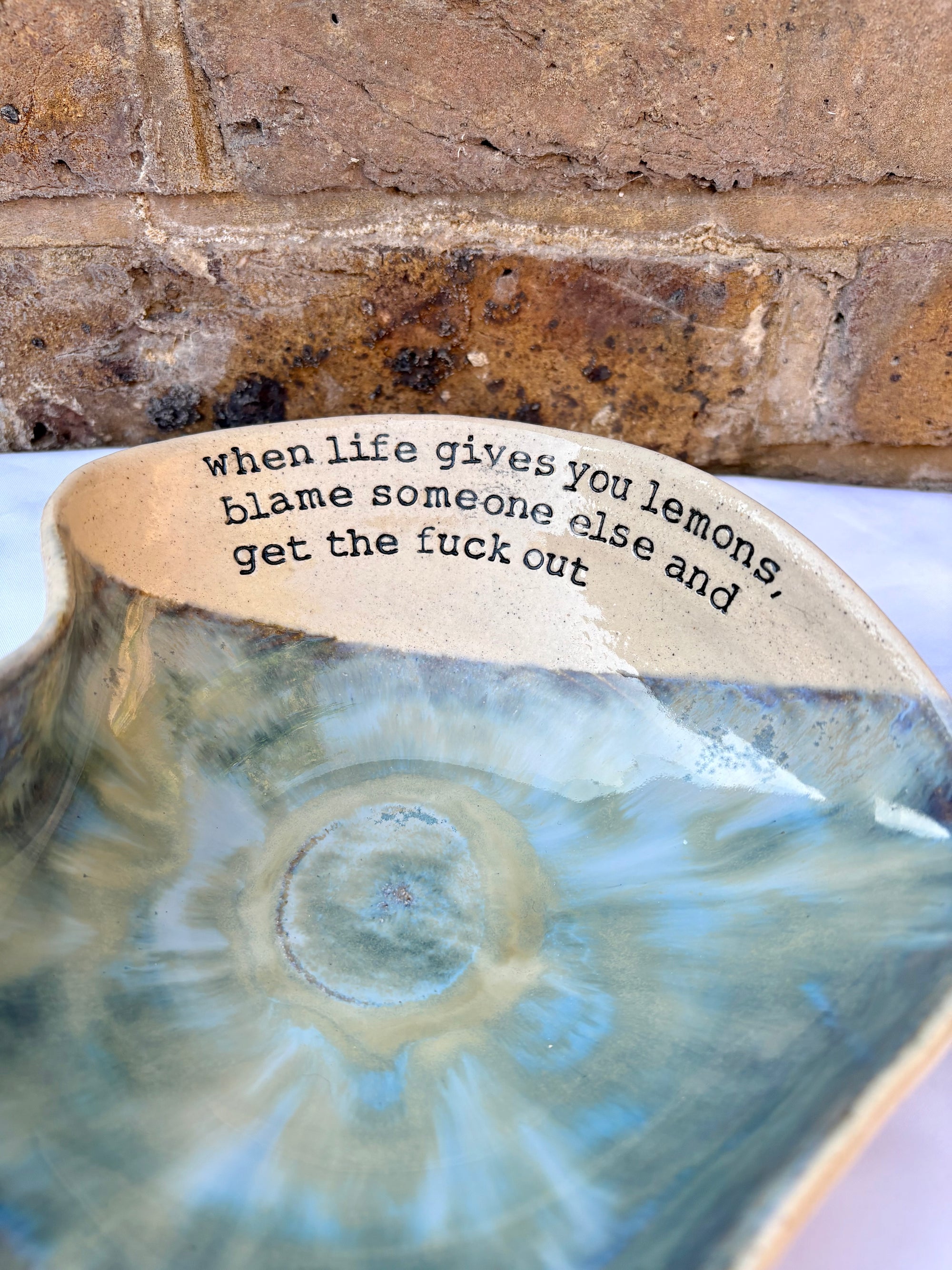 "when life gives you lemons..." heart shaped bowl