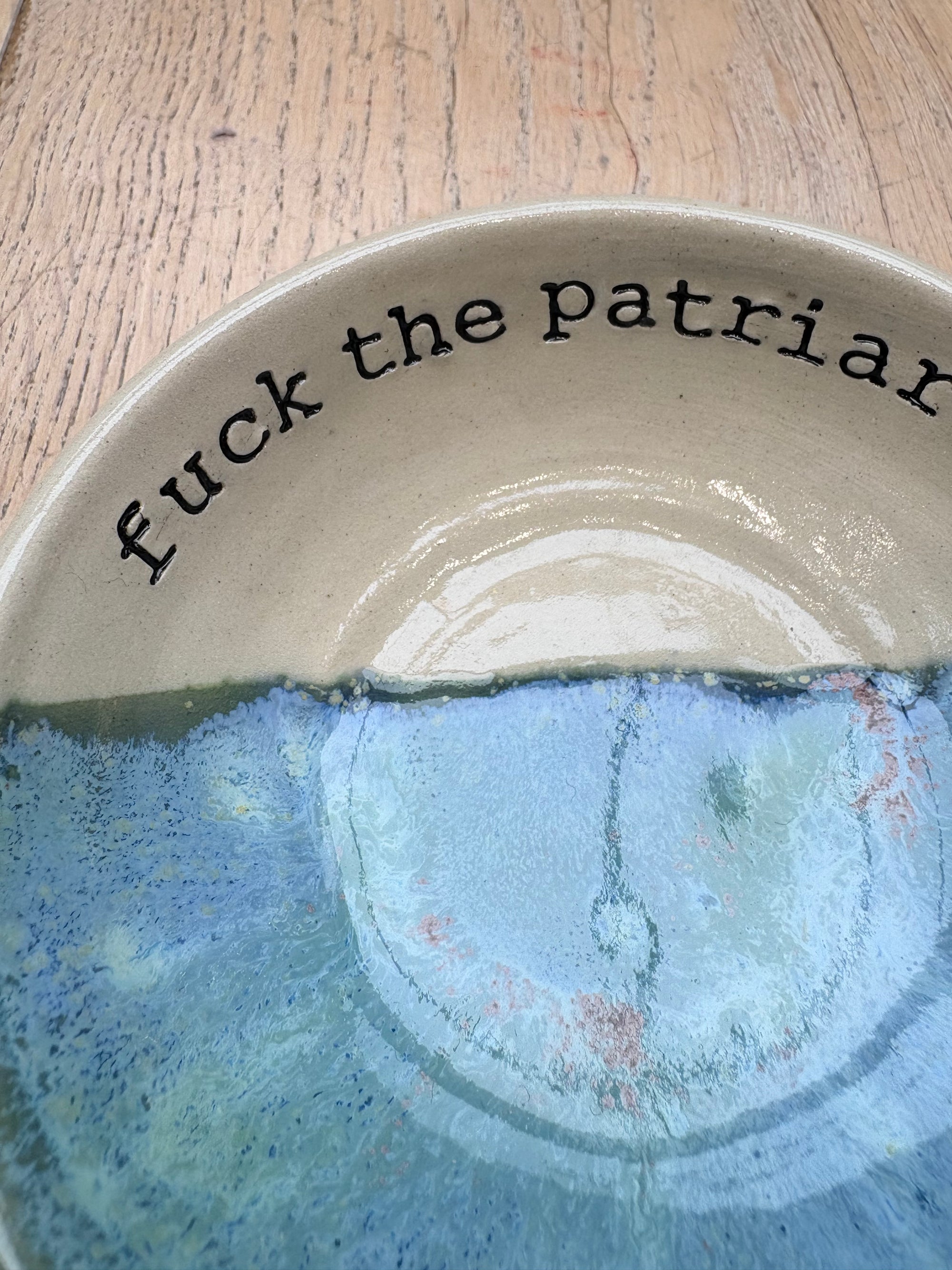 "fuck the patriarchy" trinket dish/ ring dish