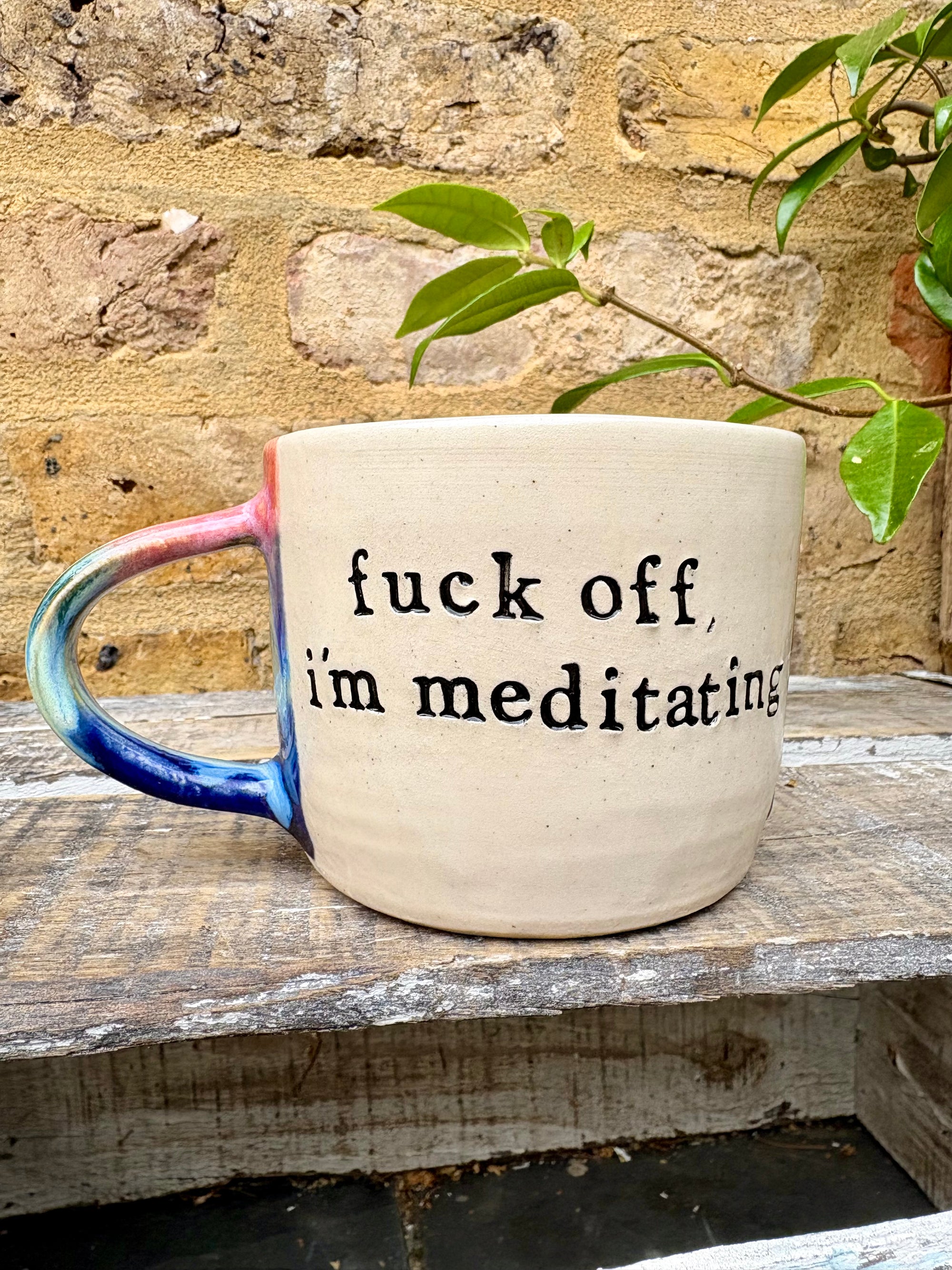 “Fuck off, i'm meditating" mug