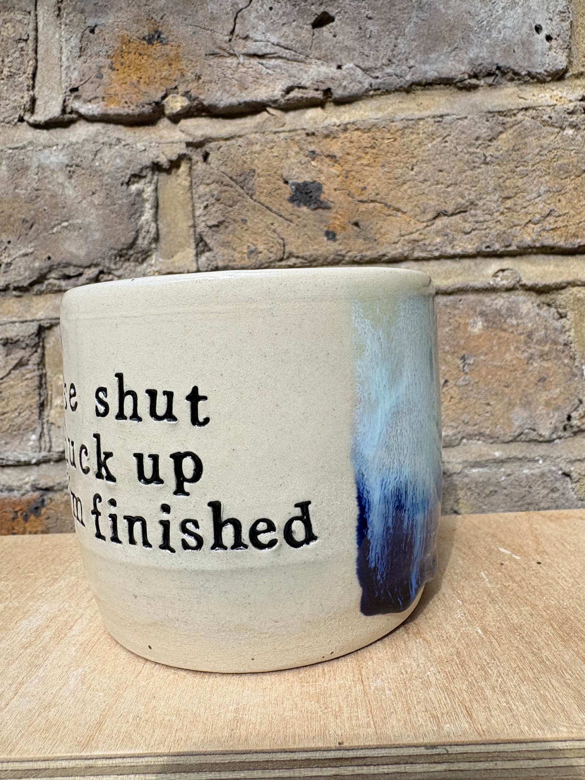 "please shut the fuck up 'til i'm finished" (Blue Night Sky)