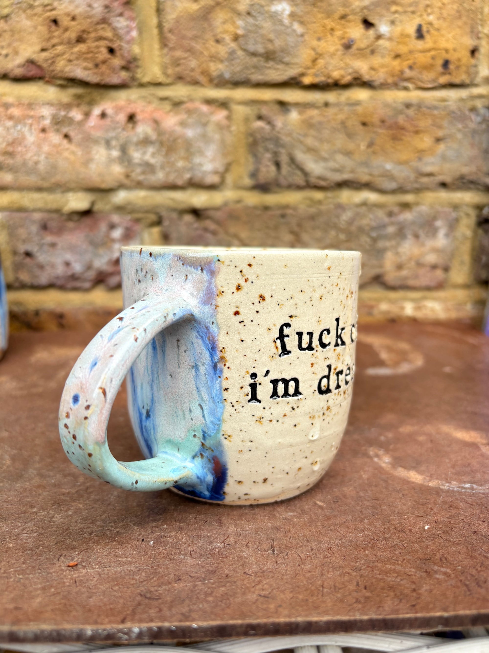 “Fuck off i'm dreaming" mug (pink night sky)