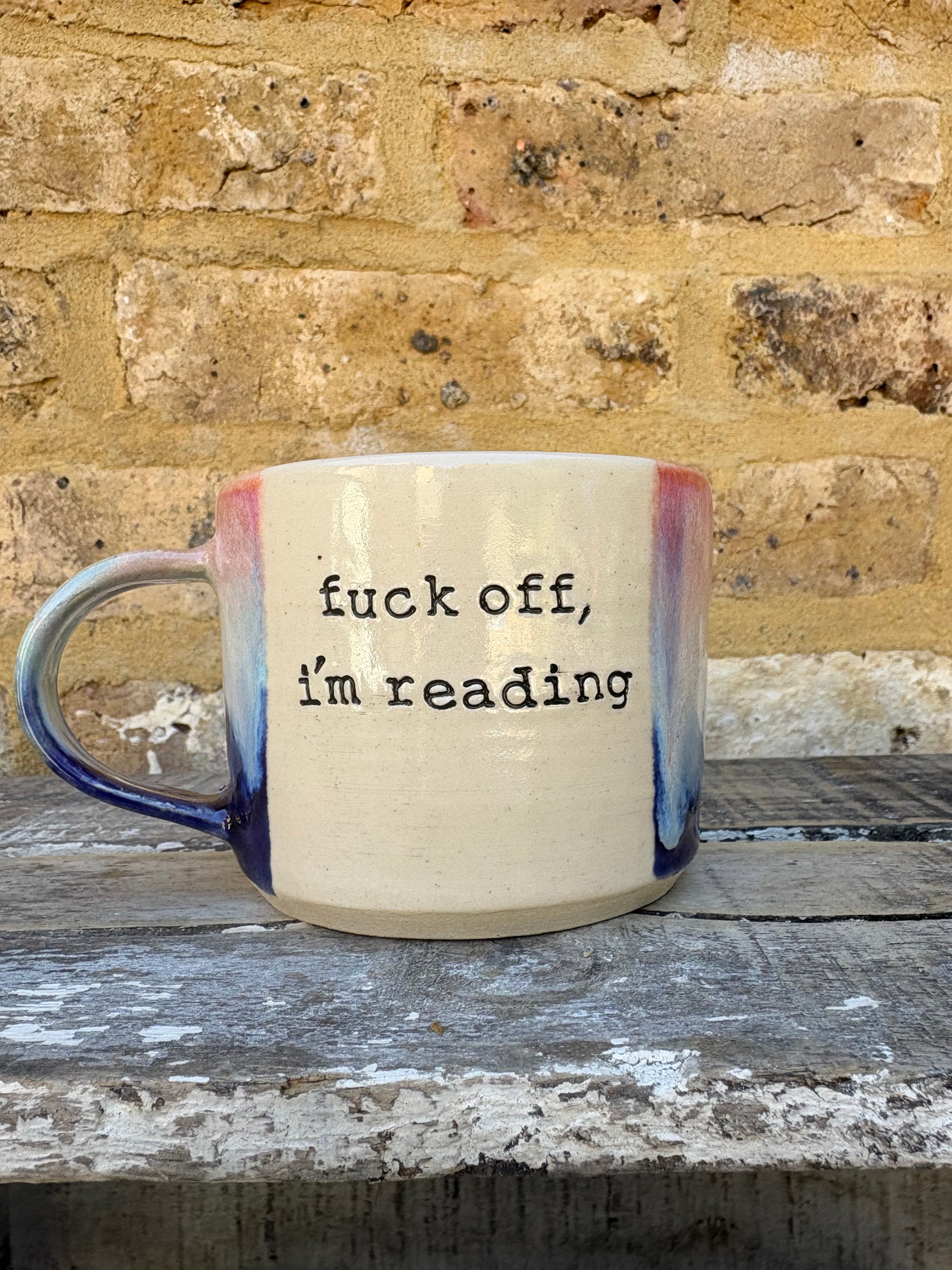 “Fuck off i'm reading" mug (Pink Night Sky, 280ml)