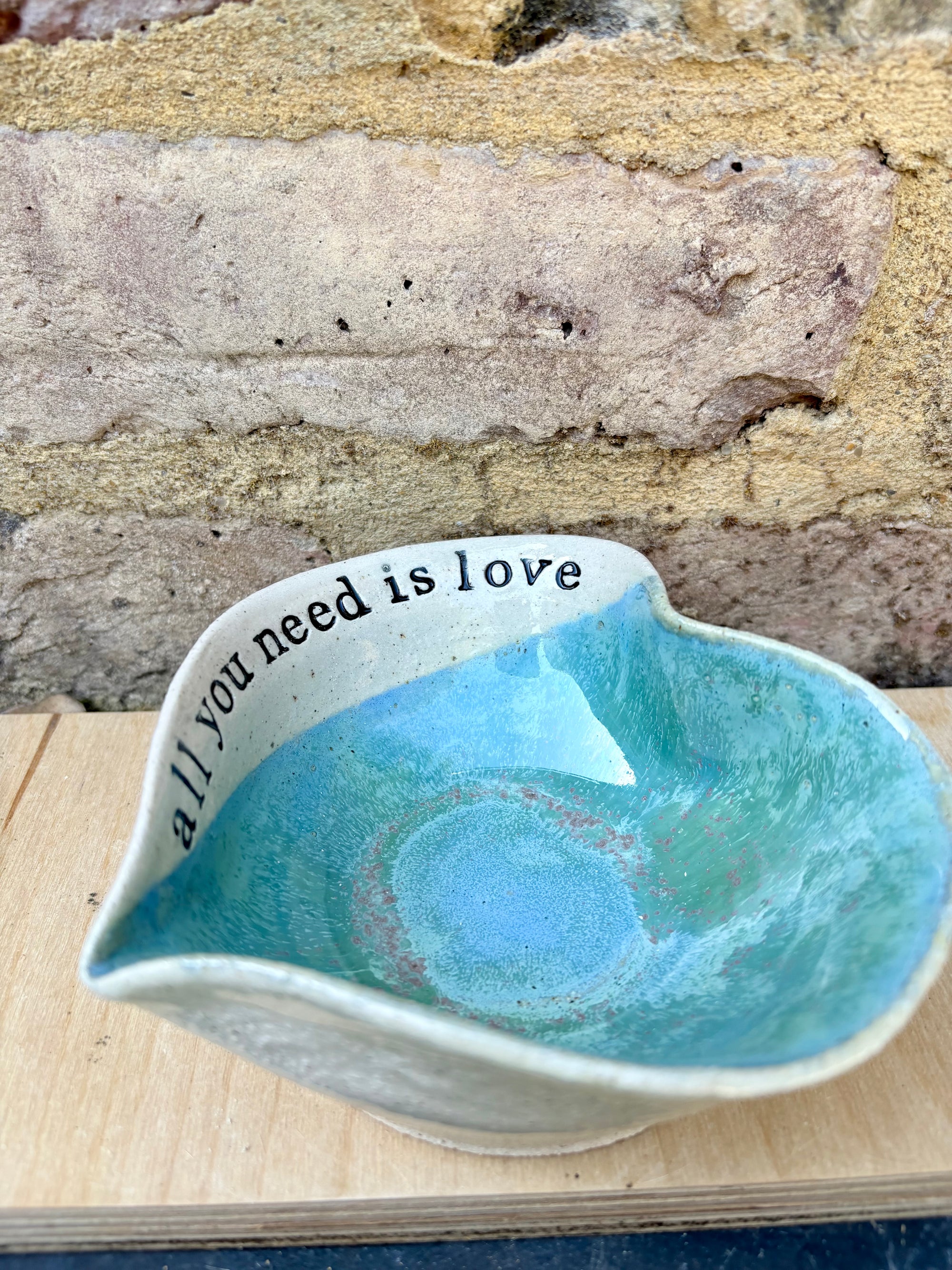"all you need is love" snack bowl