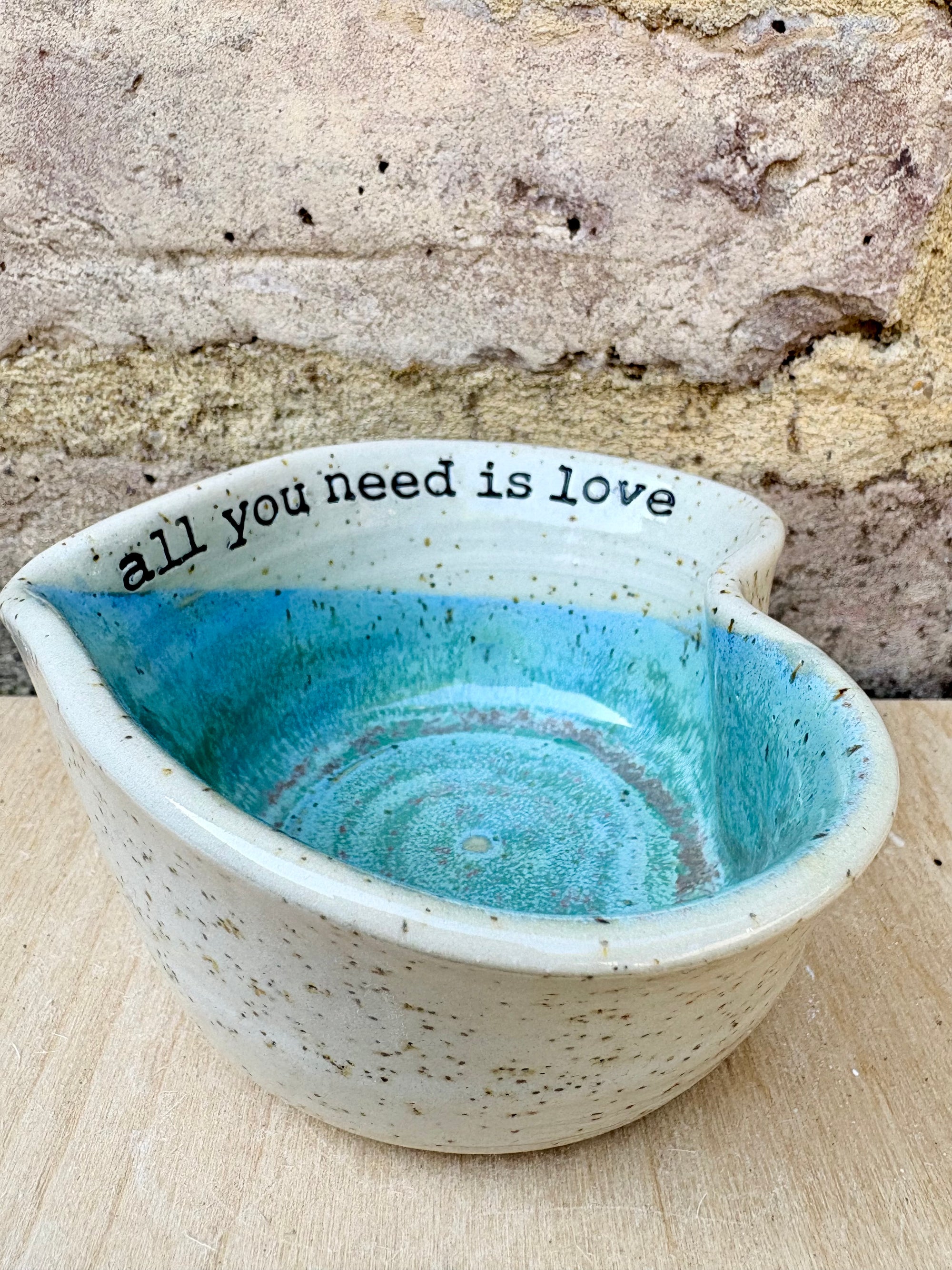 "all you need is love" snack bowl