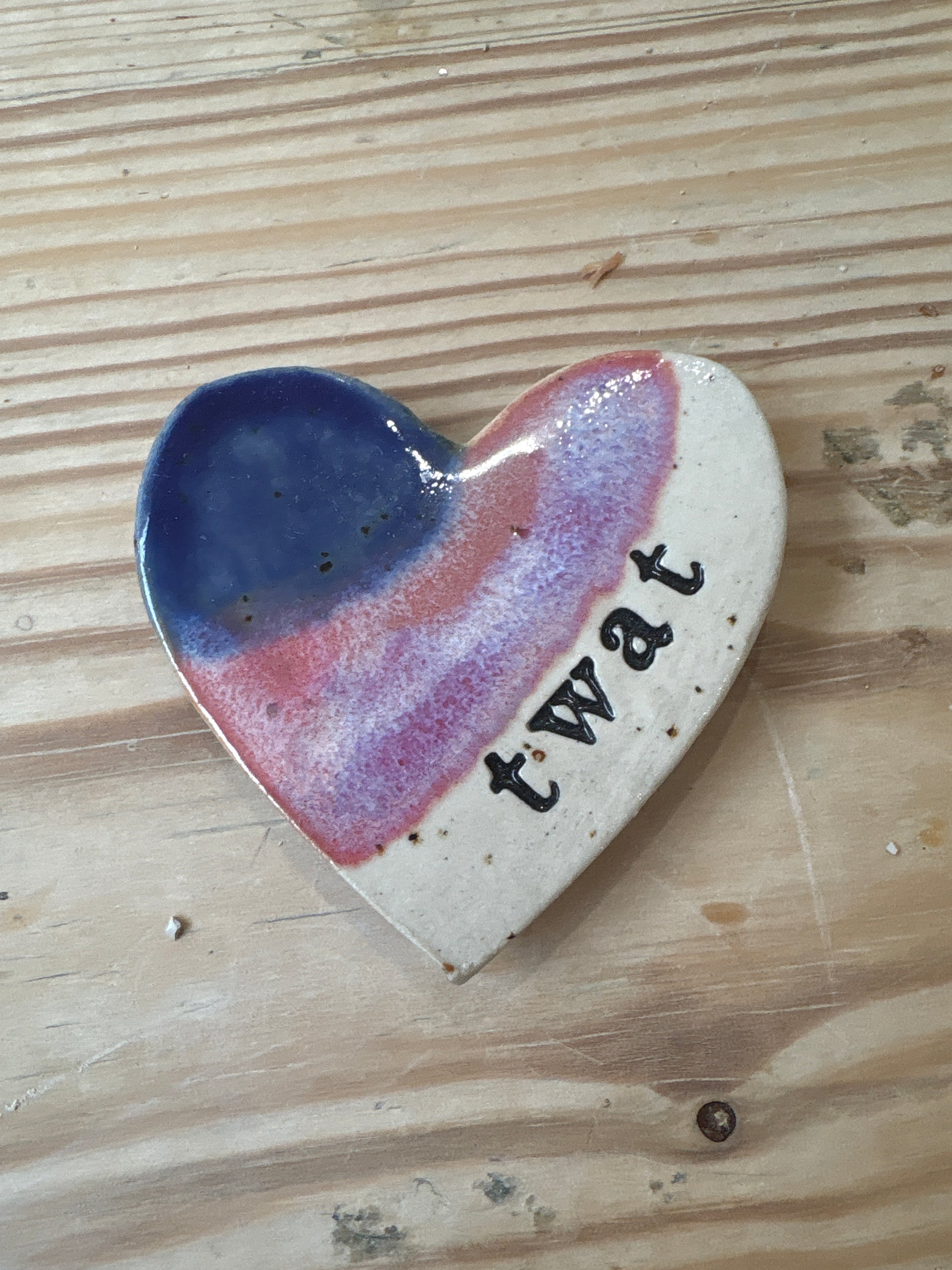 “twat" magnet (blue/pink, large)