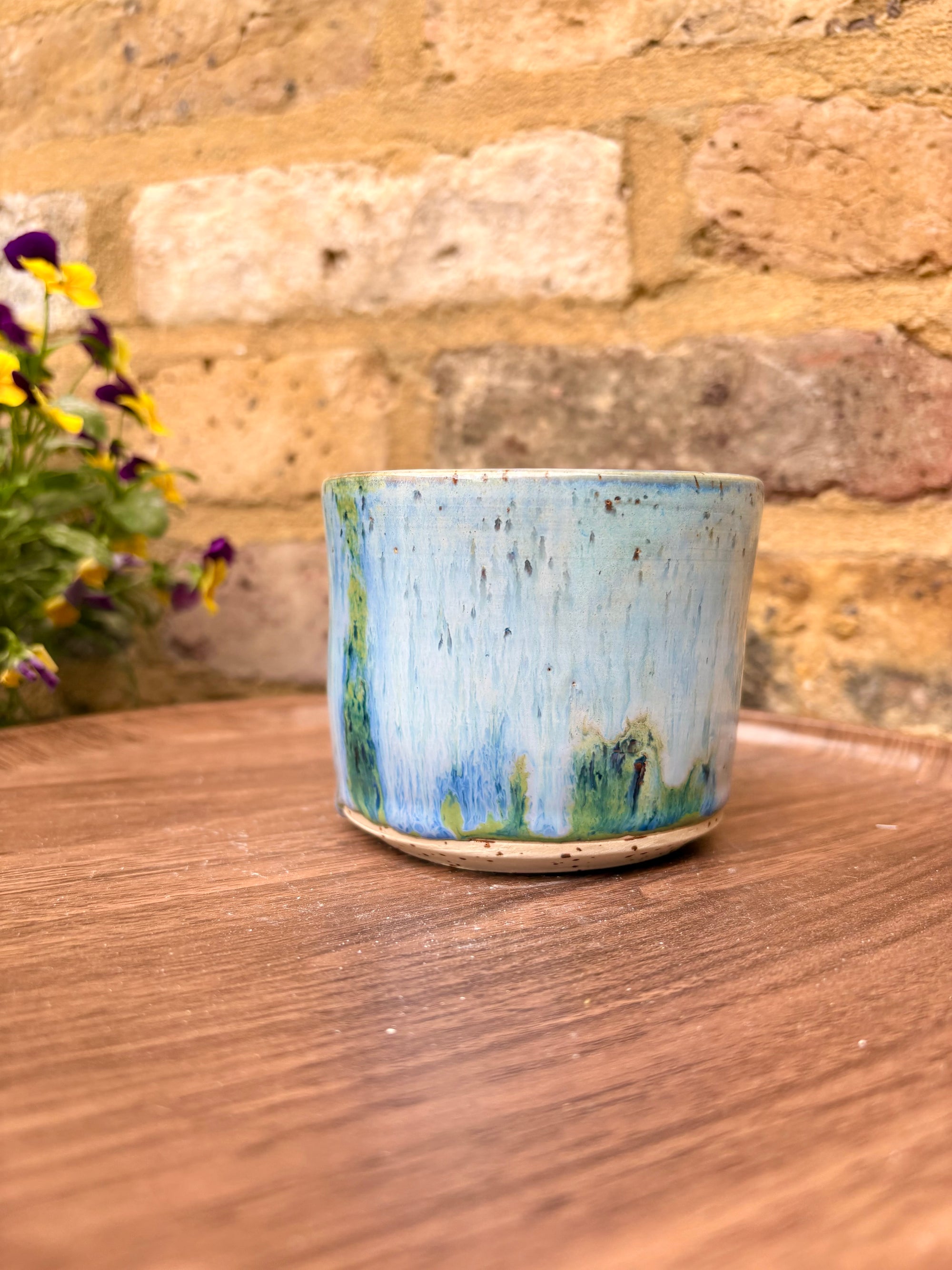 Cunt tumbler mug (no handle) (blue, small)