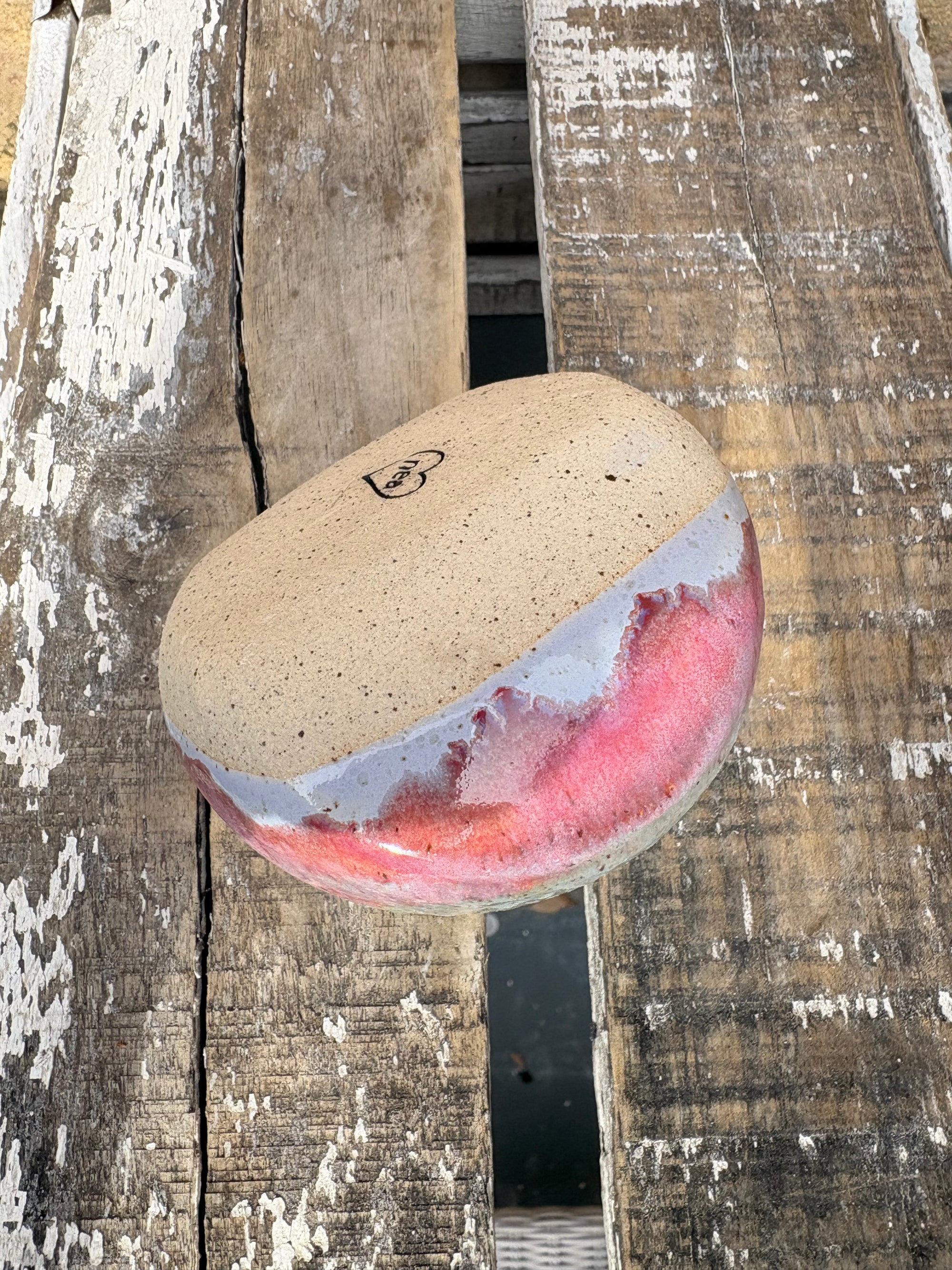 "salty bitch" table salt pig/ pinch pot (turquoise/pink)