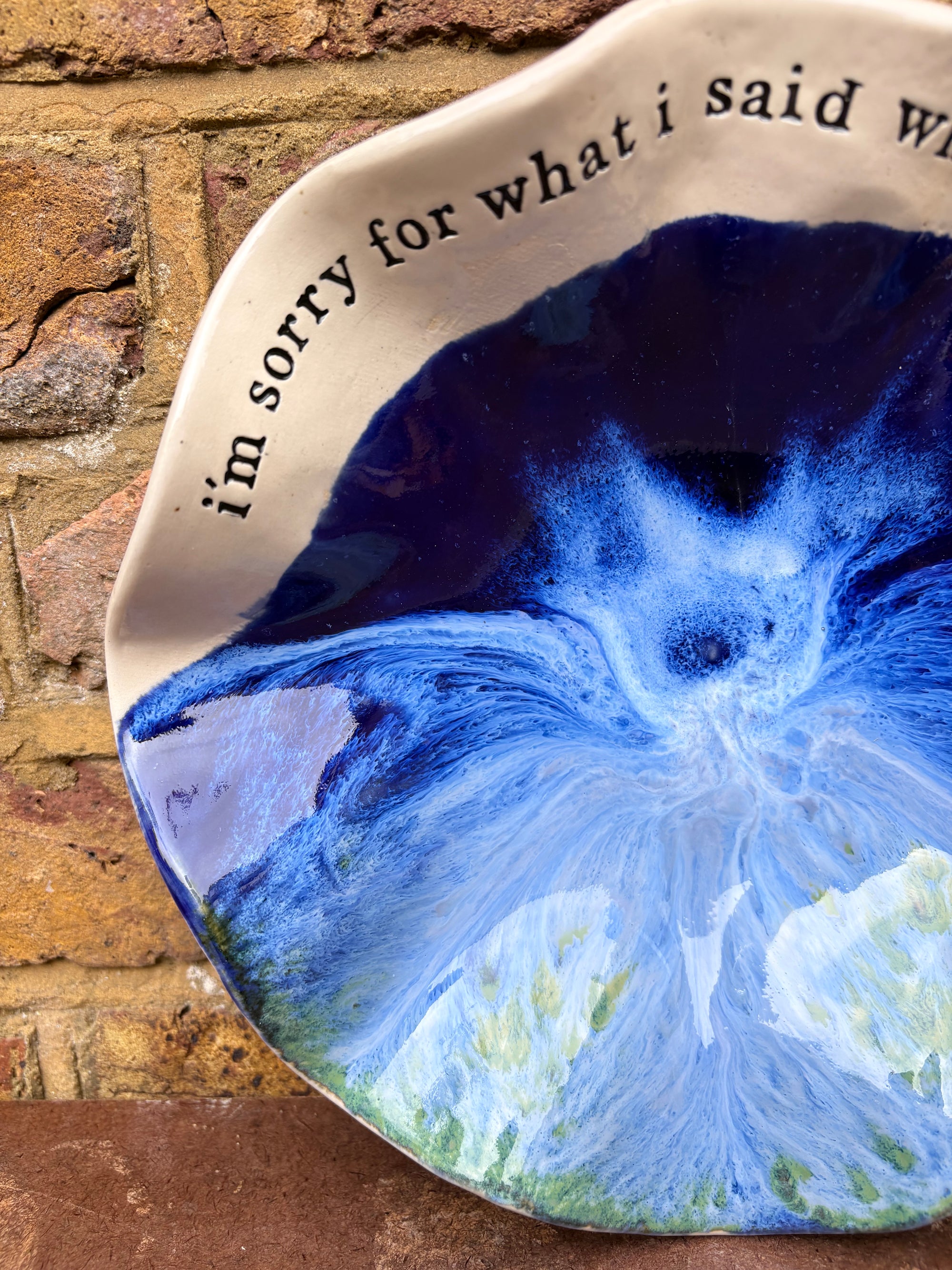 "I'm sorry for what I said when I was hungry" bowl (Ocean)