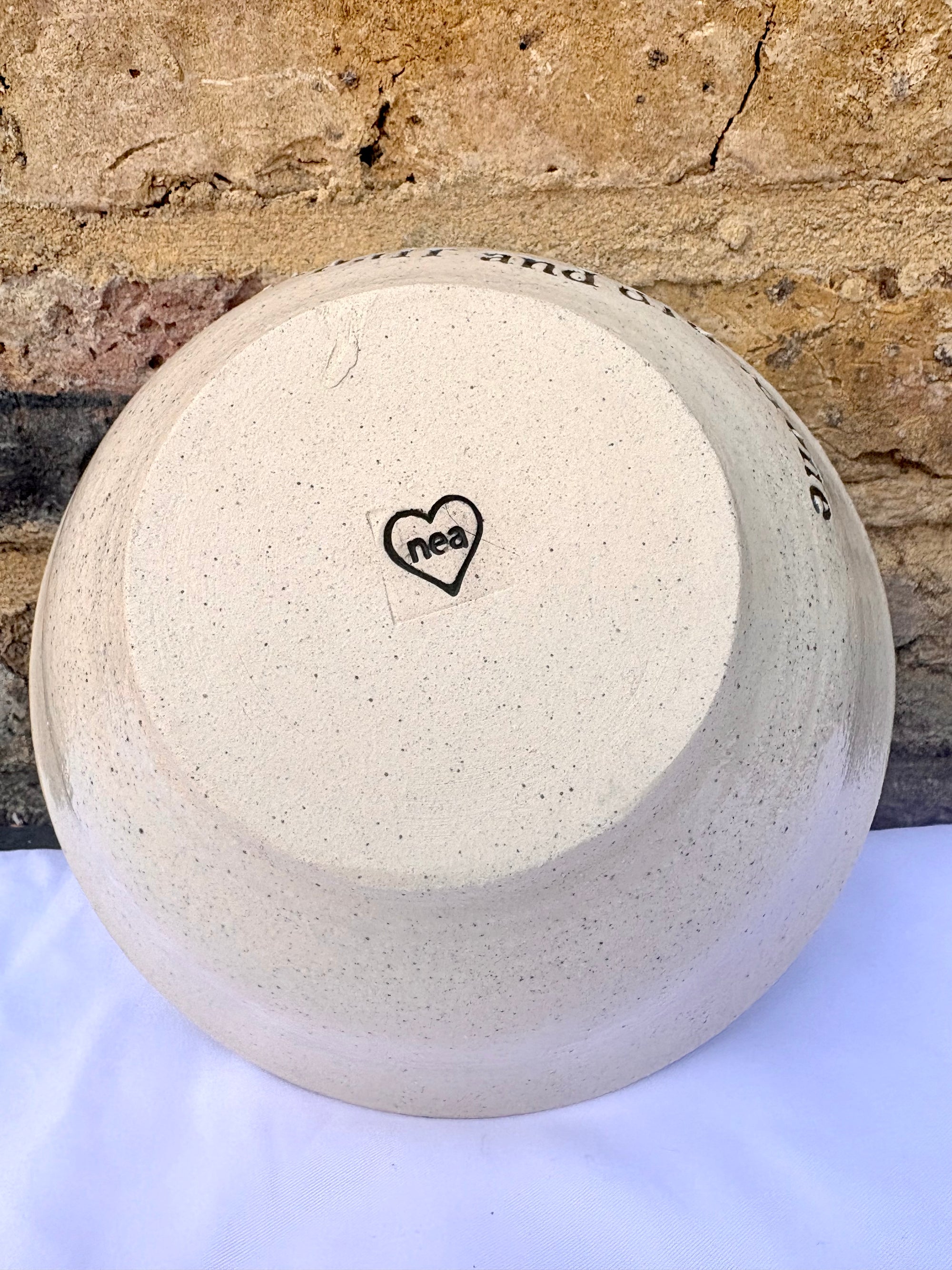 "live, laugh, love...or despair and die alone" bowl (Lilac Dream)