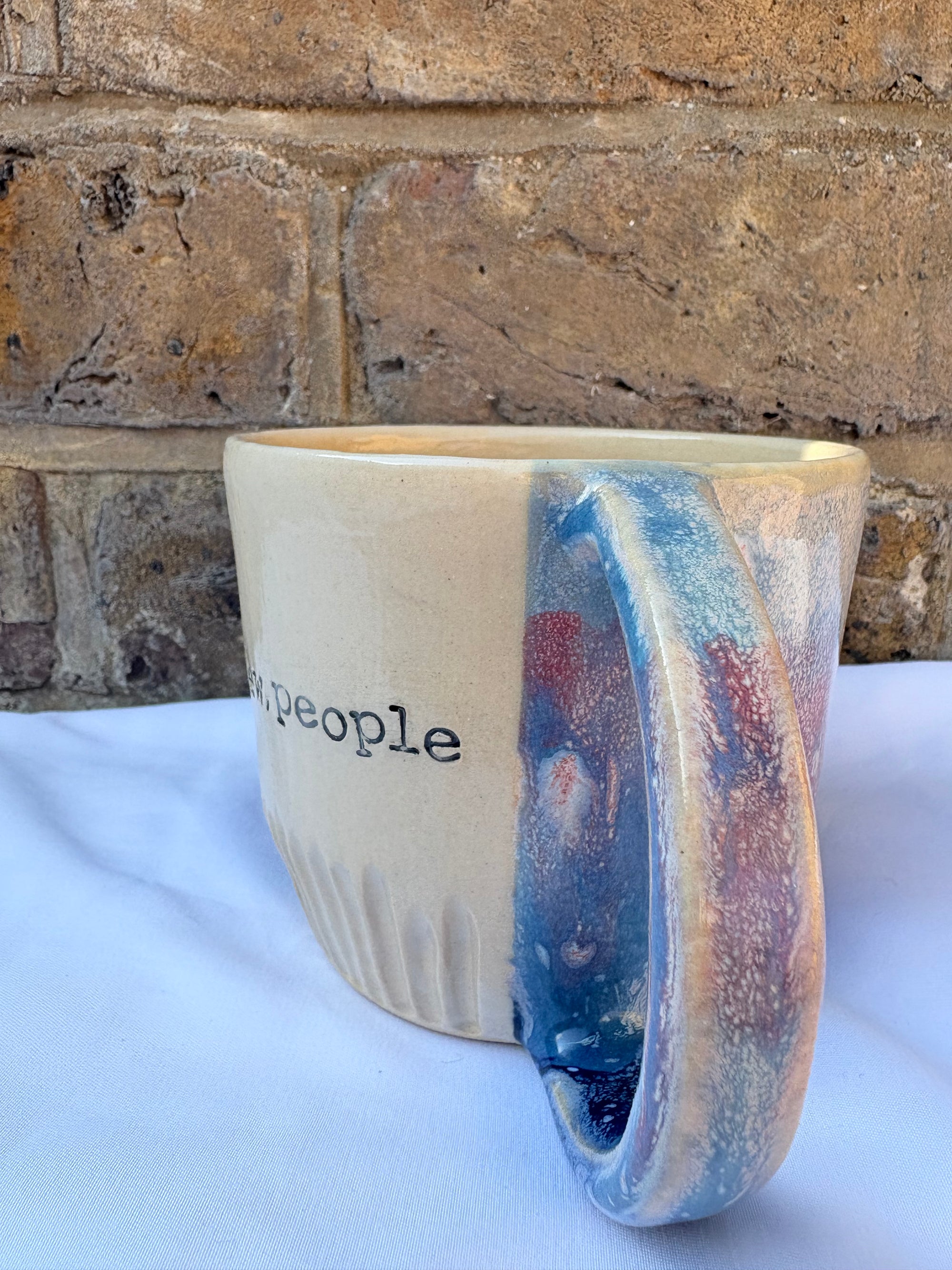 "ew, people" mug (Blue Night Sky)