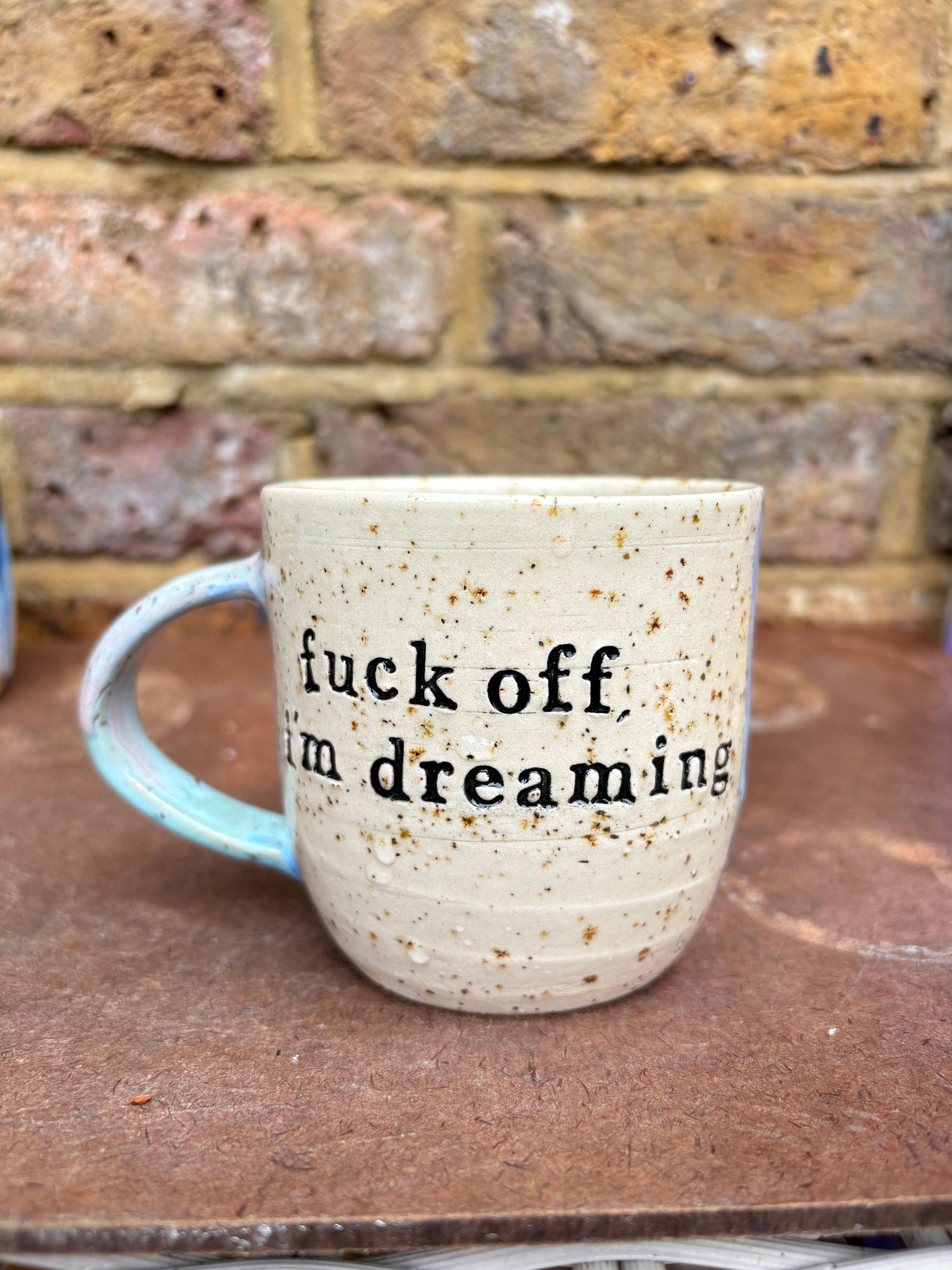 “Fuck off i'm dreaming" mug (pink night sky)