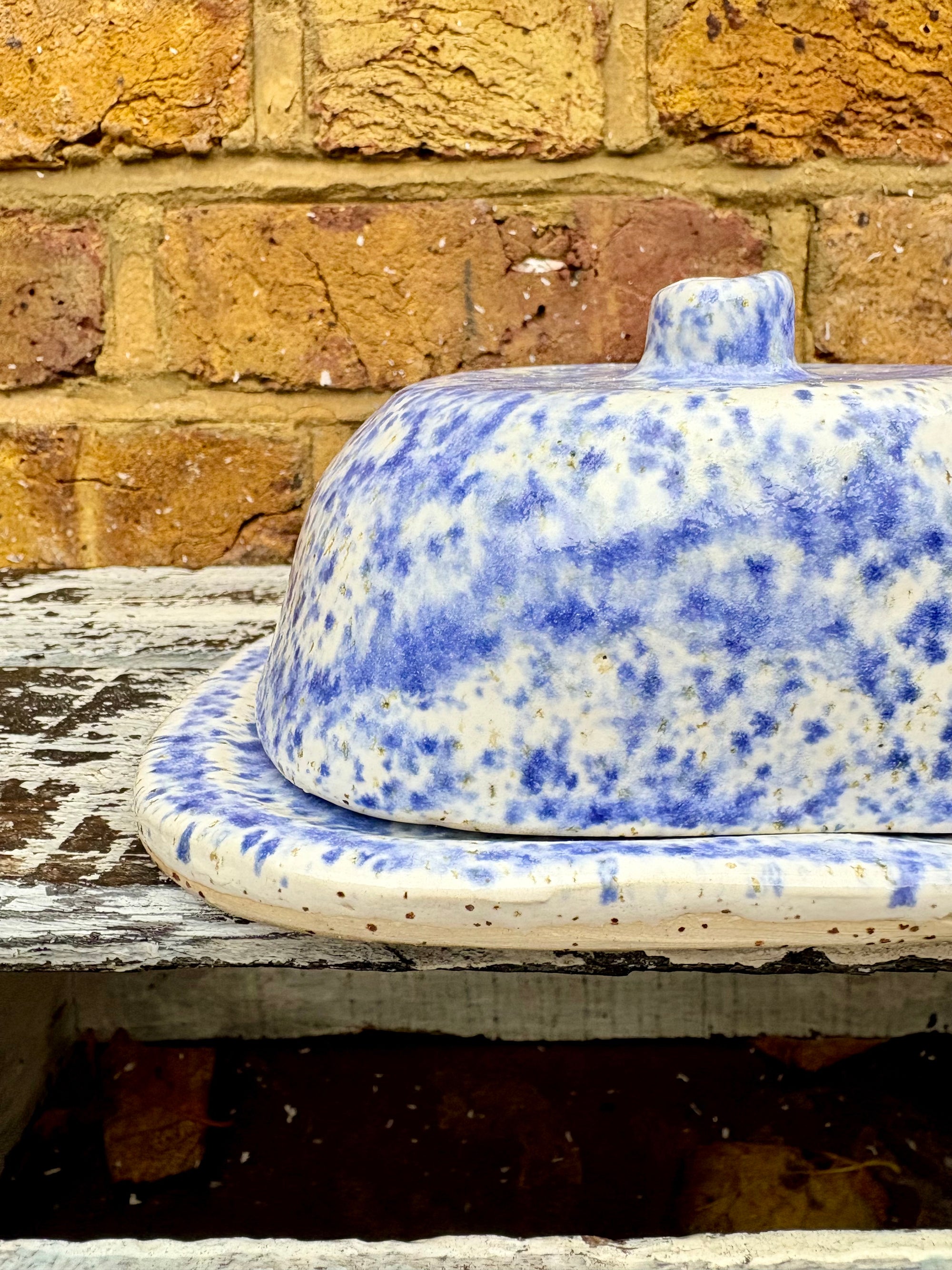 Butter Dish (butter slut, speckle blue)