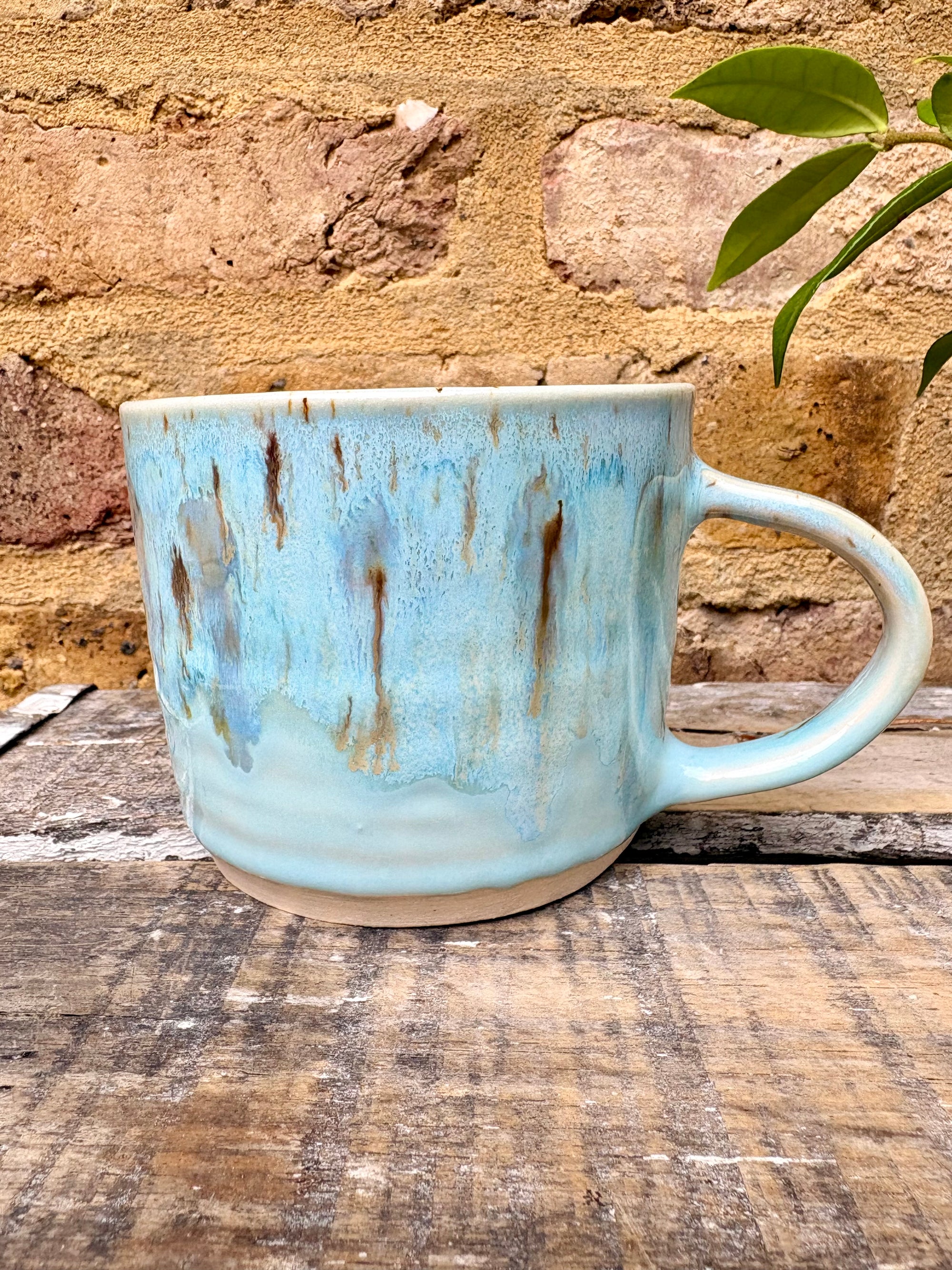 "not a fucking hugger" mug (light blue)