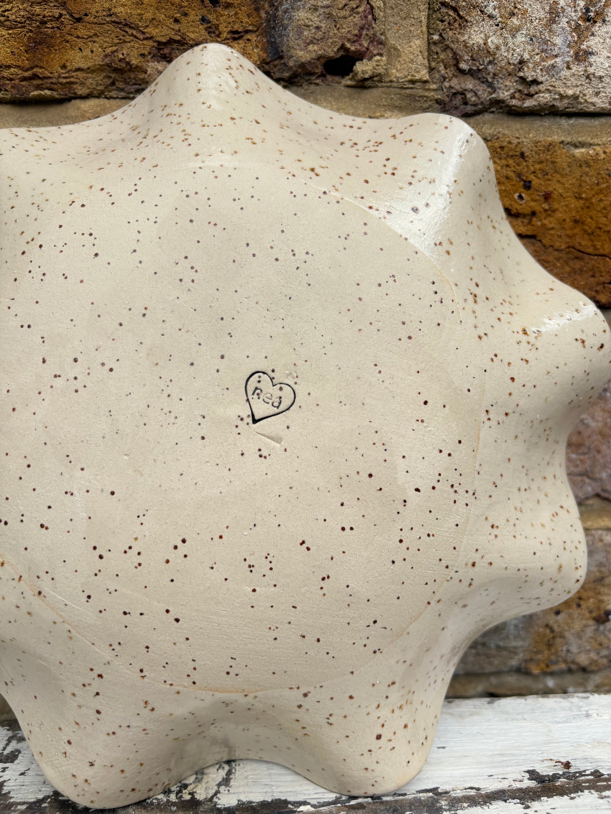 "this is our place, we make the rules" handmade ceramic dish