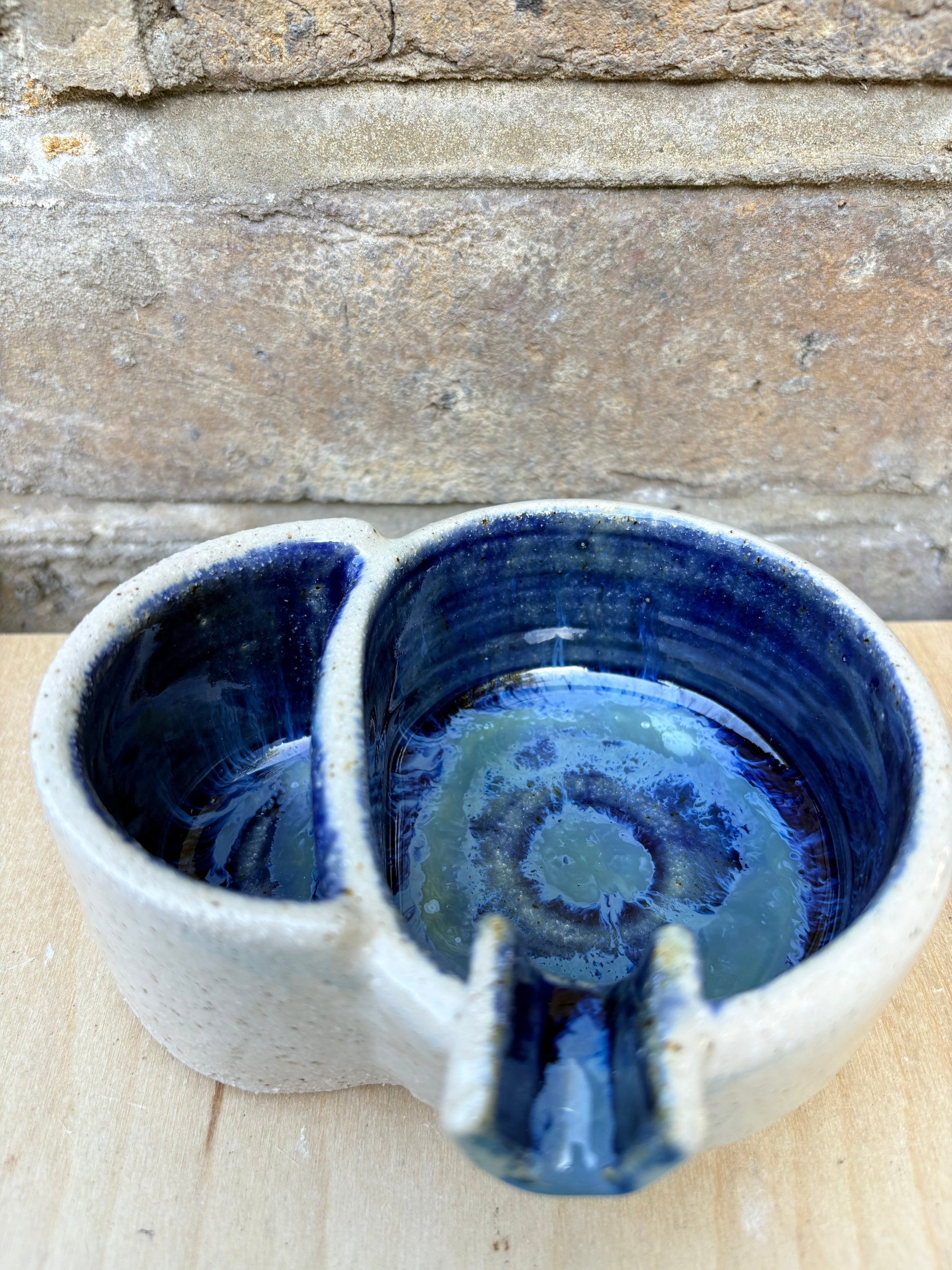 Ashtray with lighter holder (deep blue)