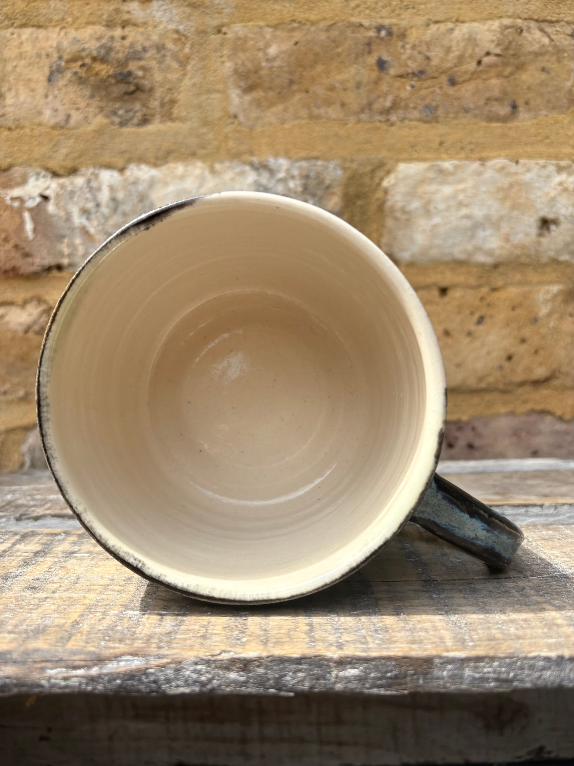 "menopausal and fresh out of fucks" mug (blue shore)