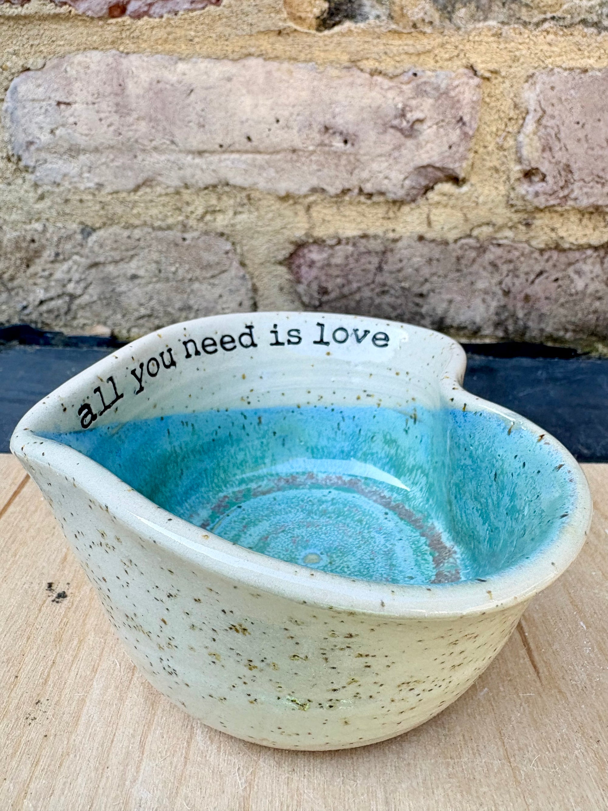 "all you need is love" snack bowl