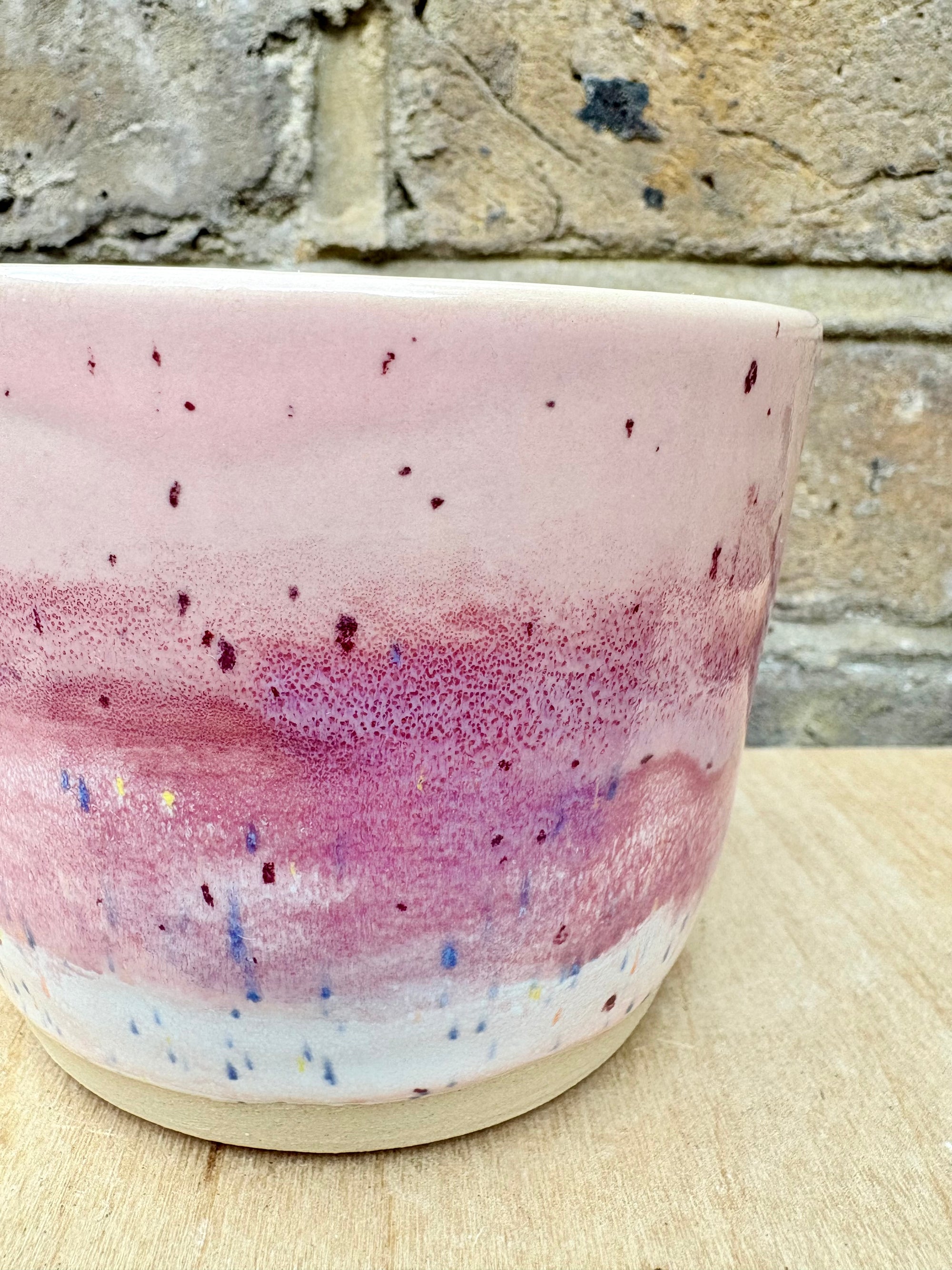 lights camera bitch smile mug (raspberry ripple)