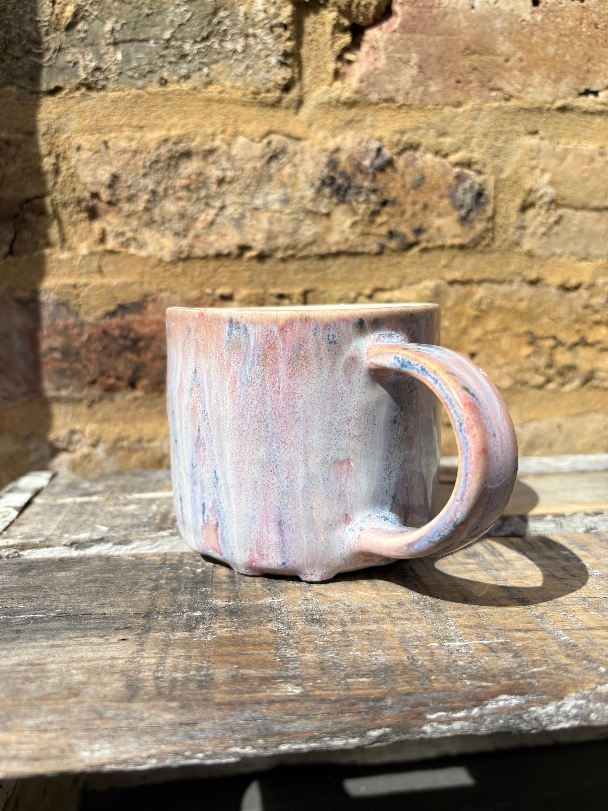 “good vibes only" "fuck off" mug (lilac)