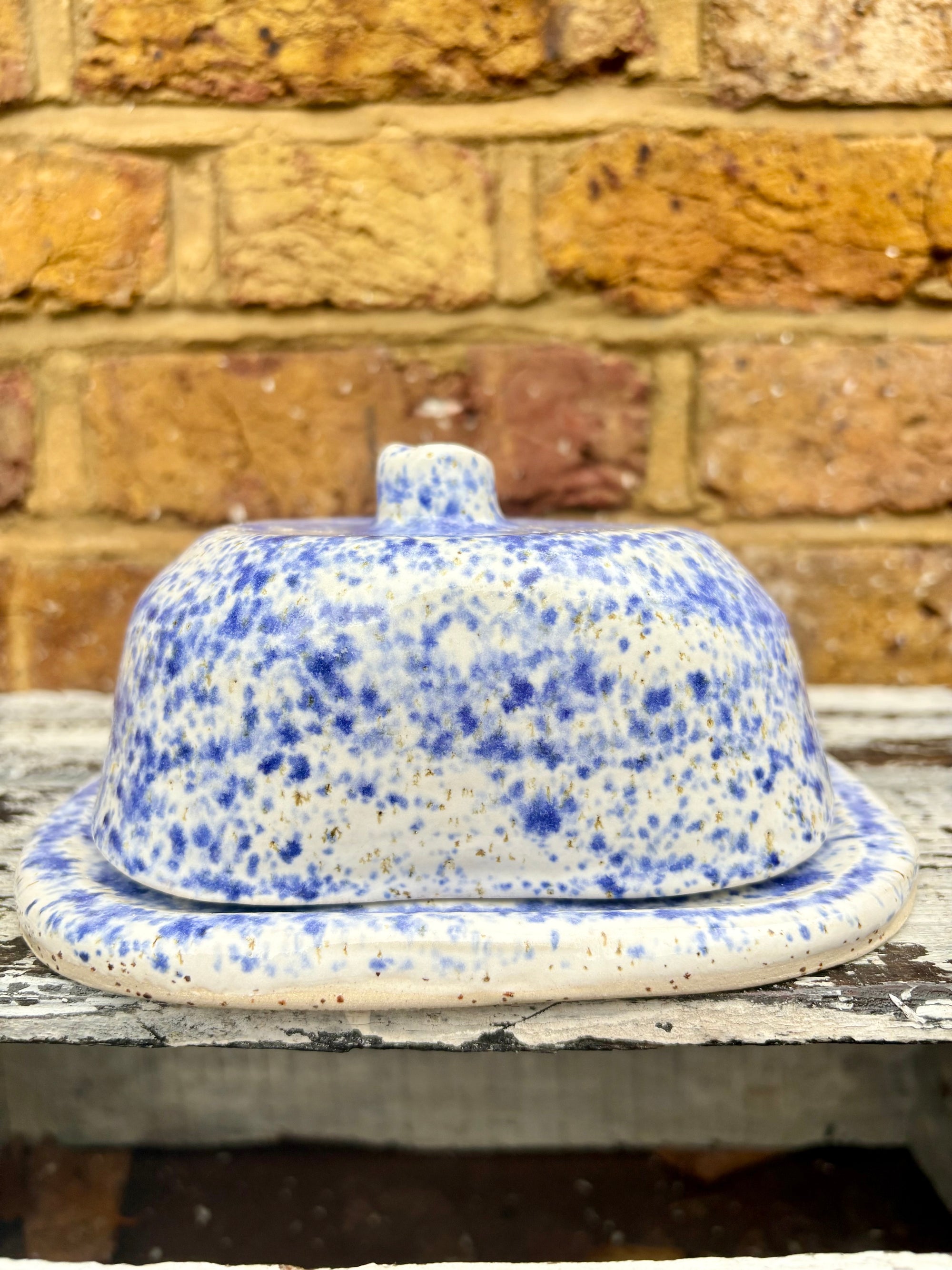 Butter Dish (butter slut, speckle blue)