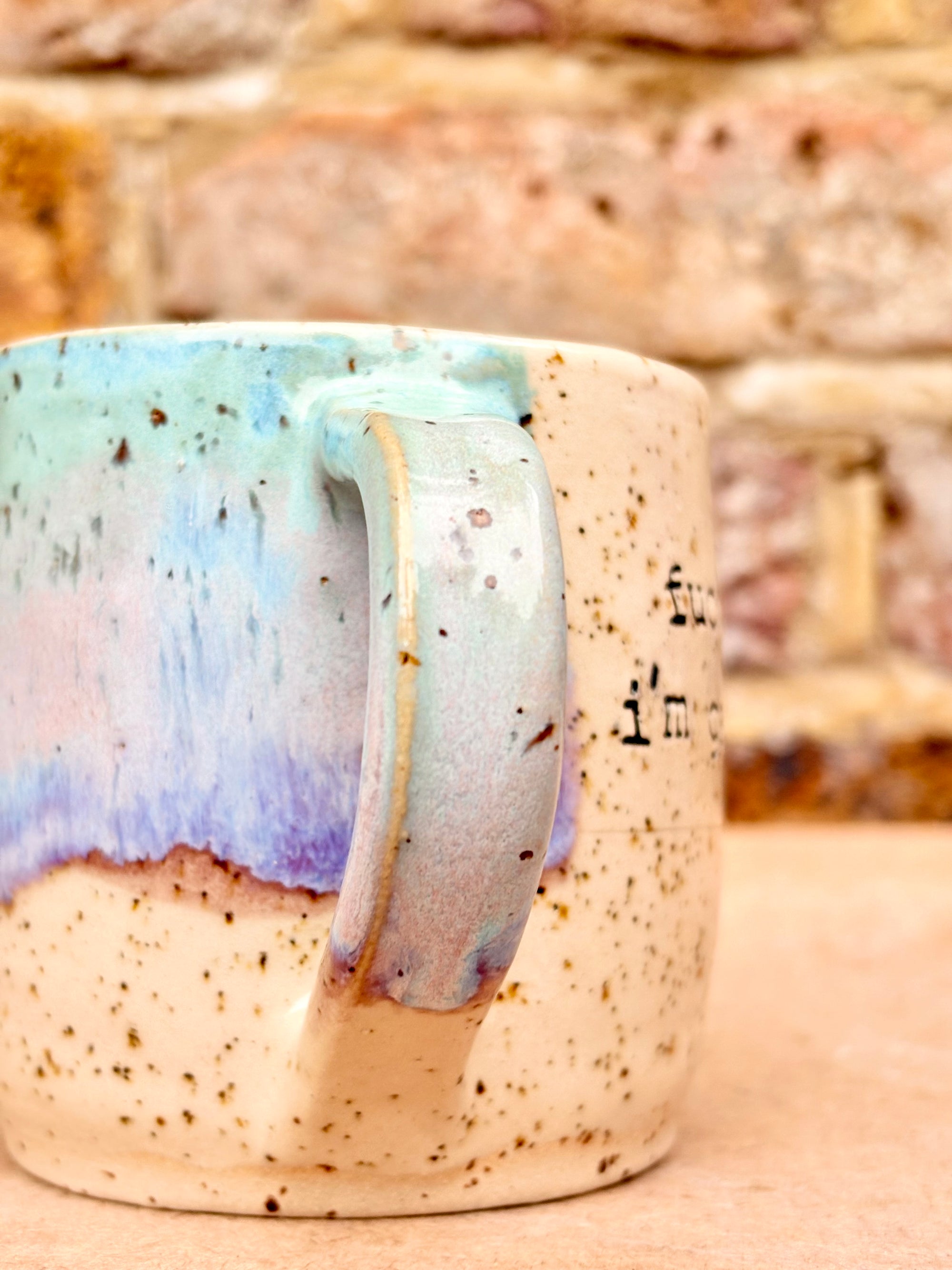 “Fuck off, i'm gardening" mug (pink night sky)