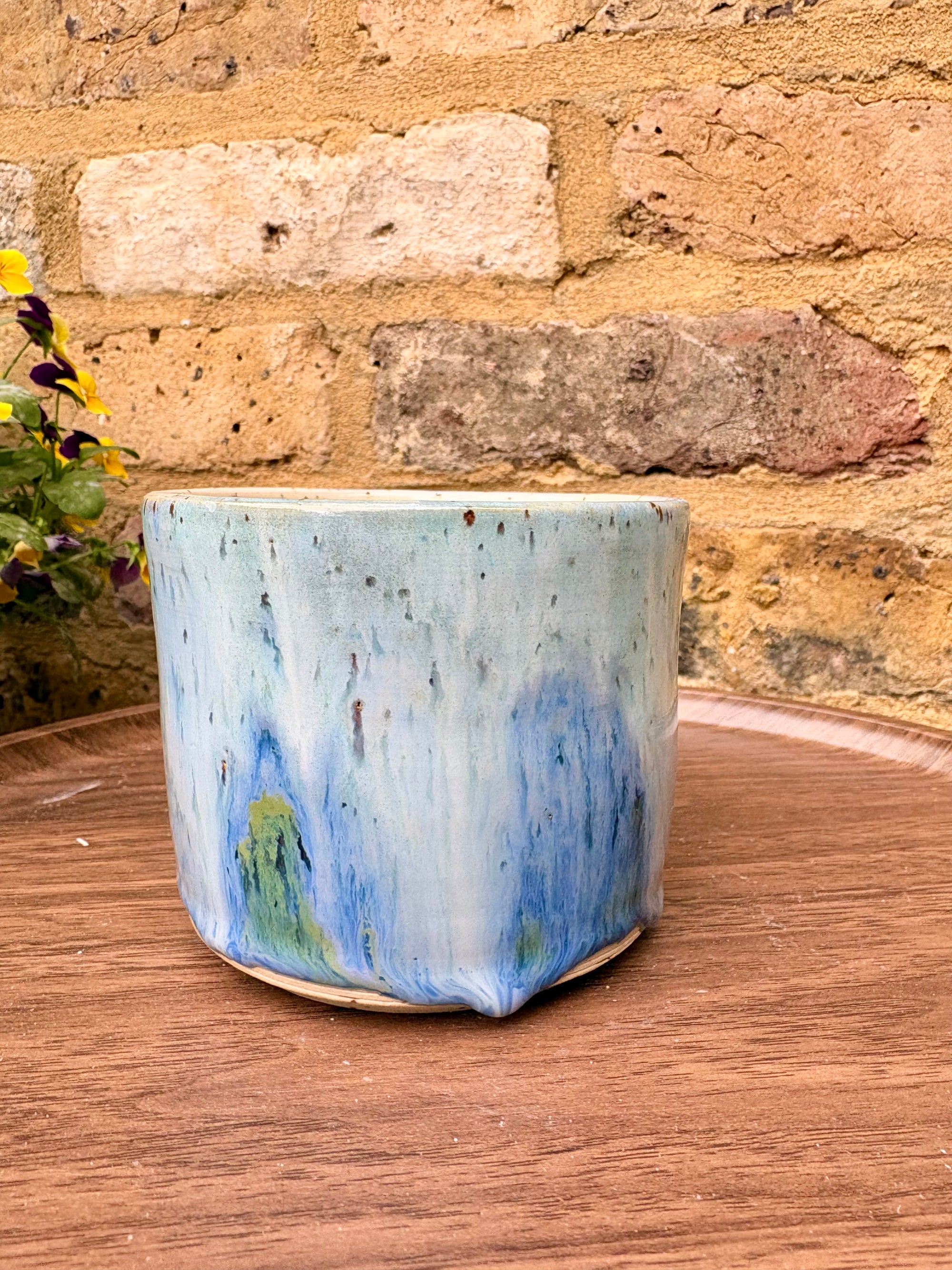 Cunt tumbler mug (no handle) (blue, small)