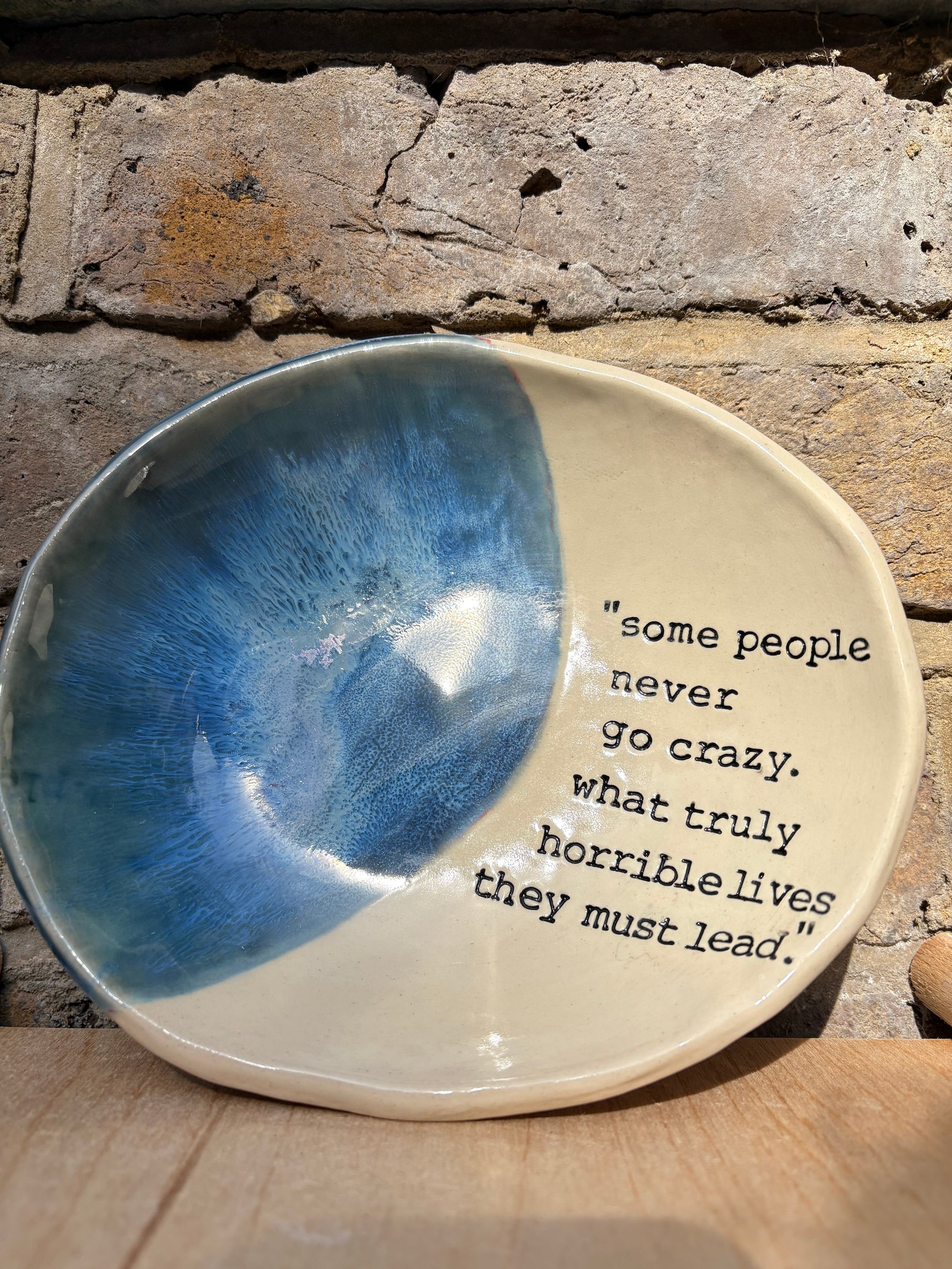 Charles Bukowski quote dish