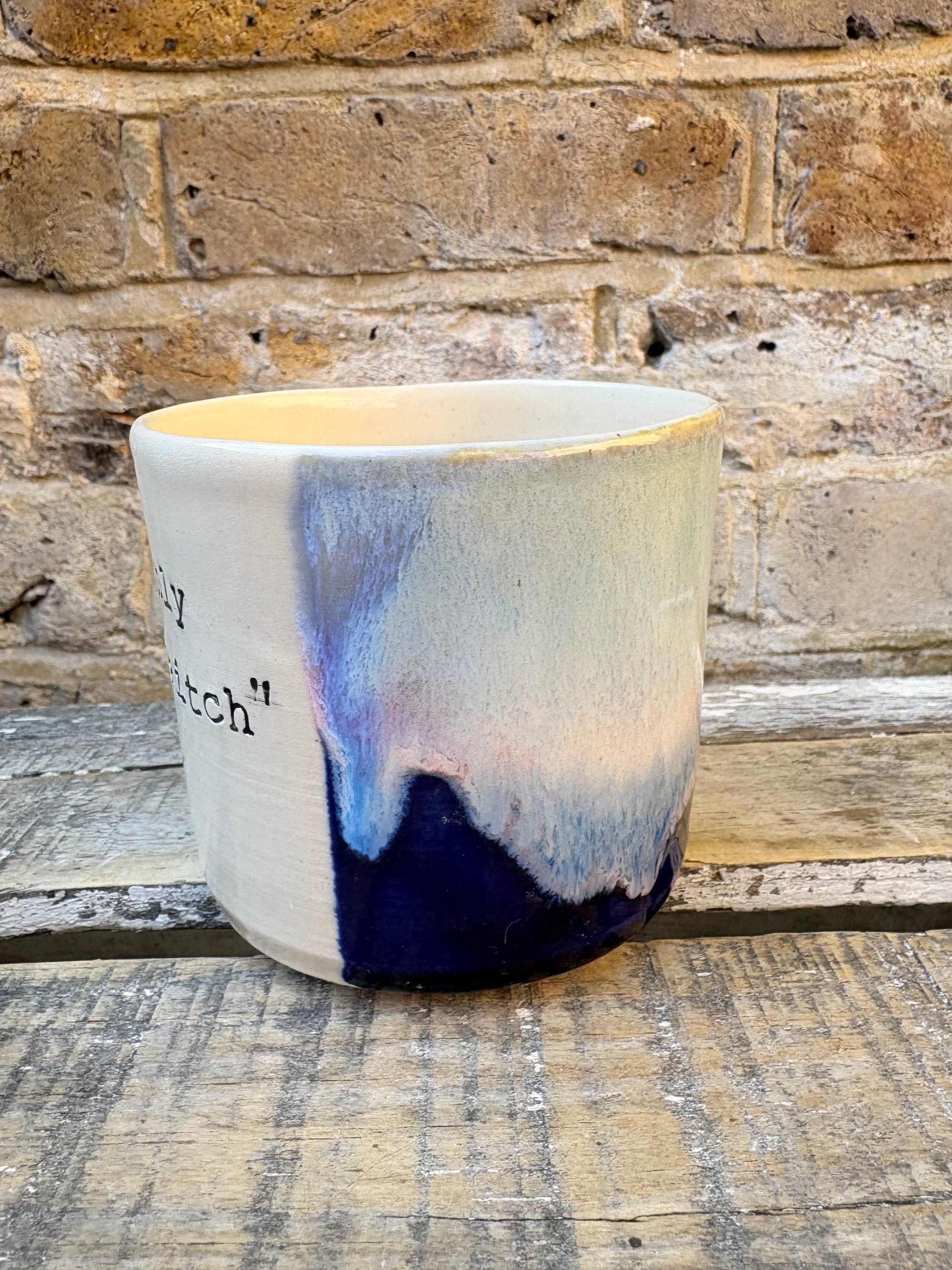 "there's only one "h" in "aitch" mug (blue night sky)