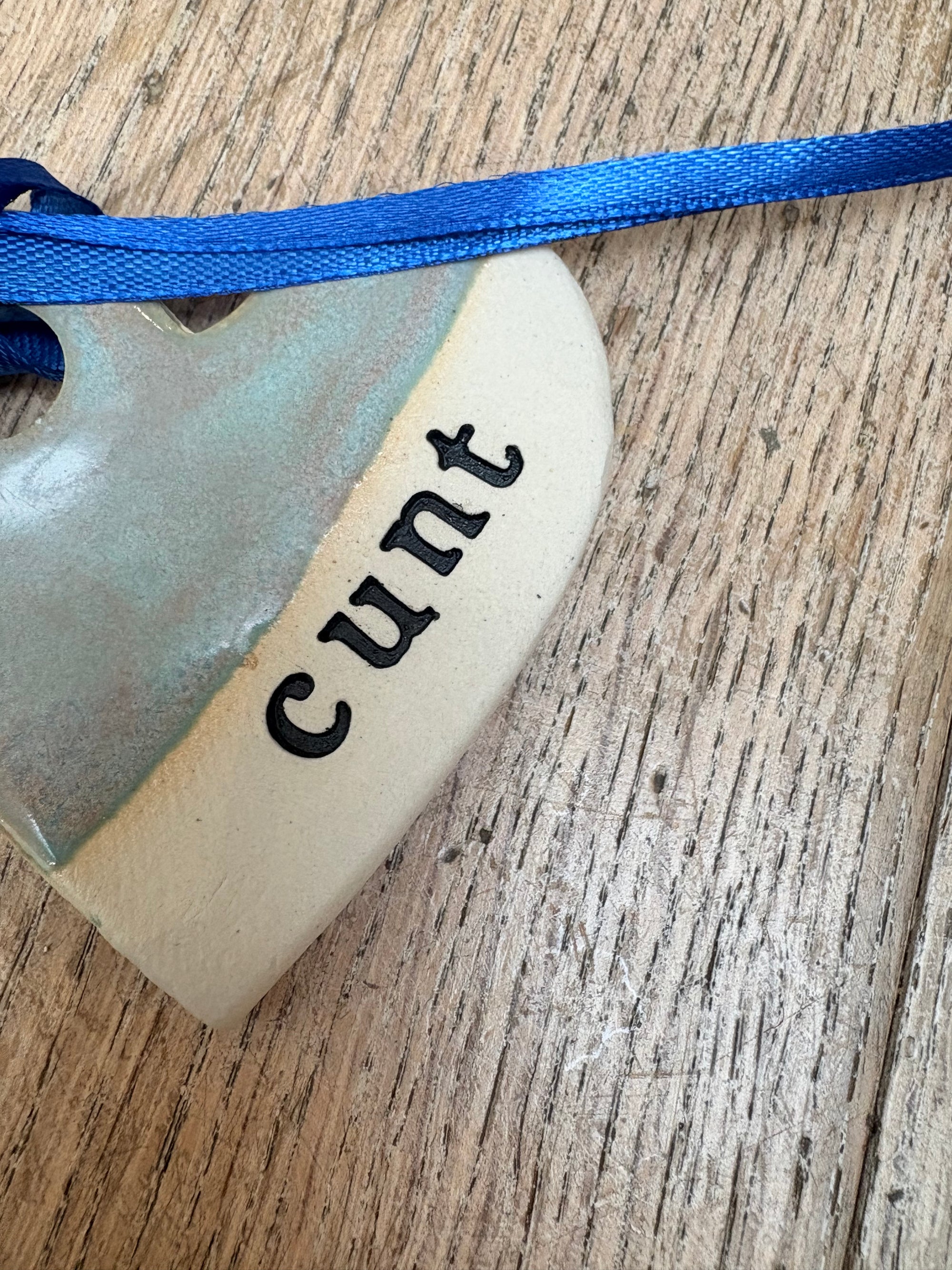 Cunt Hanging Decoration (large, light blue)