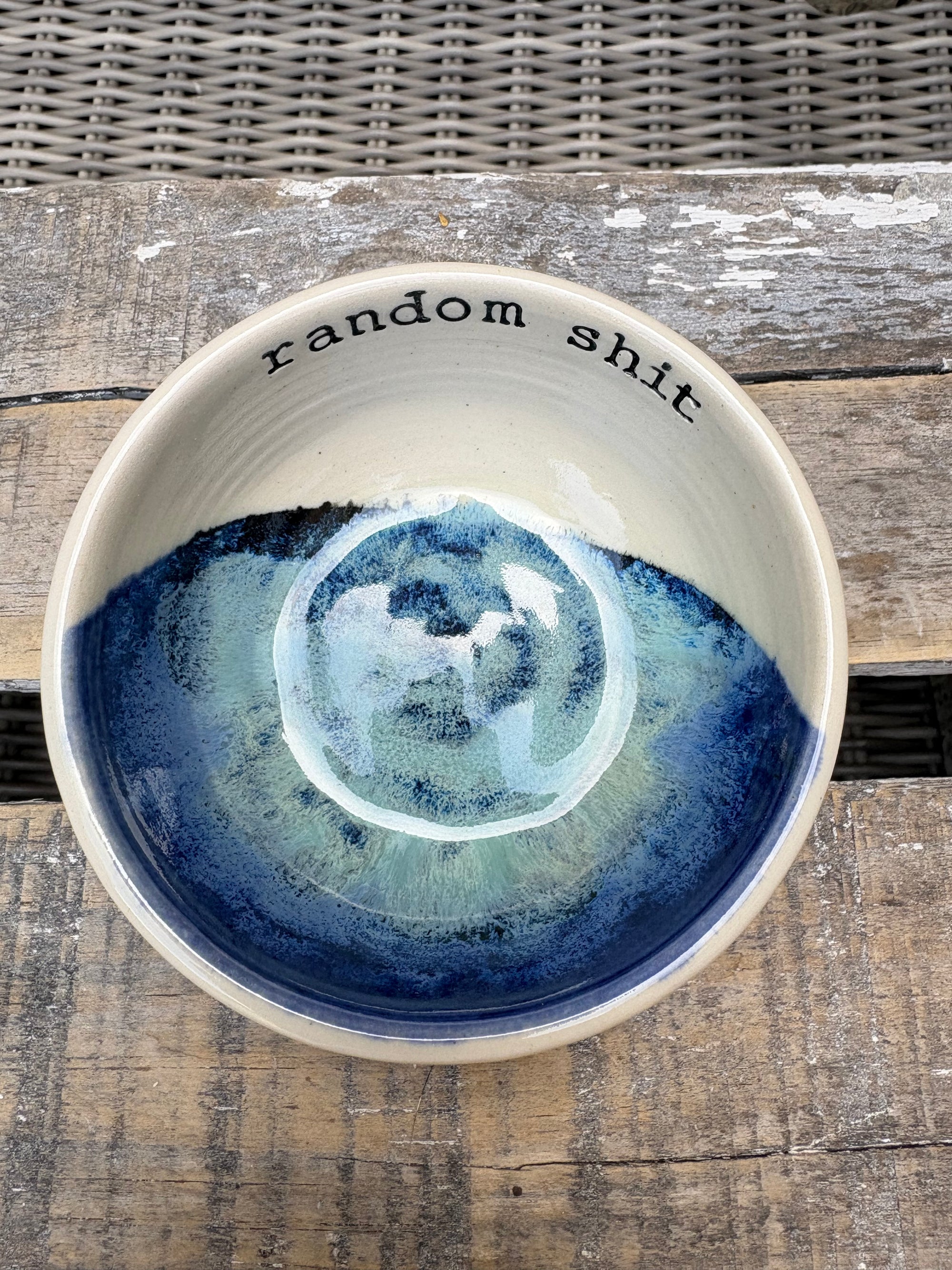"random shit" trinket dish (blue)
