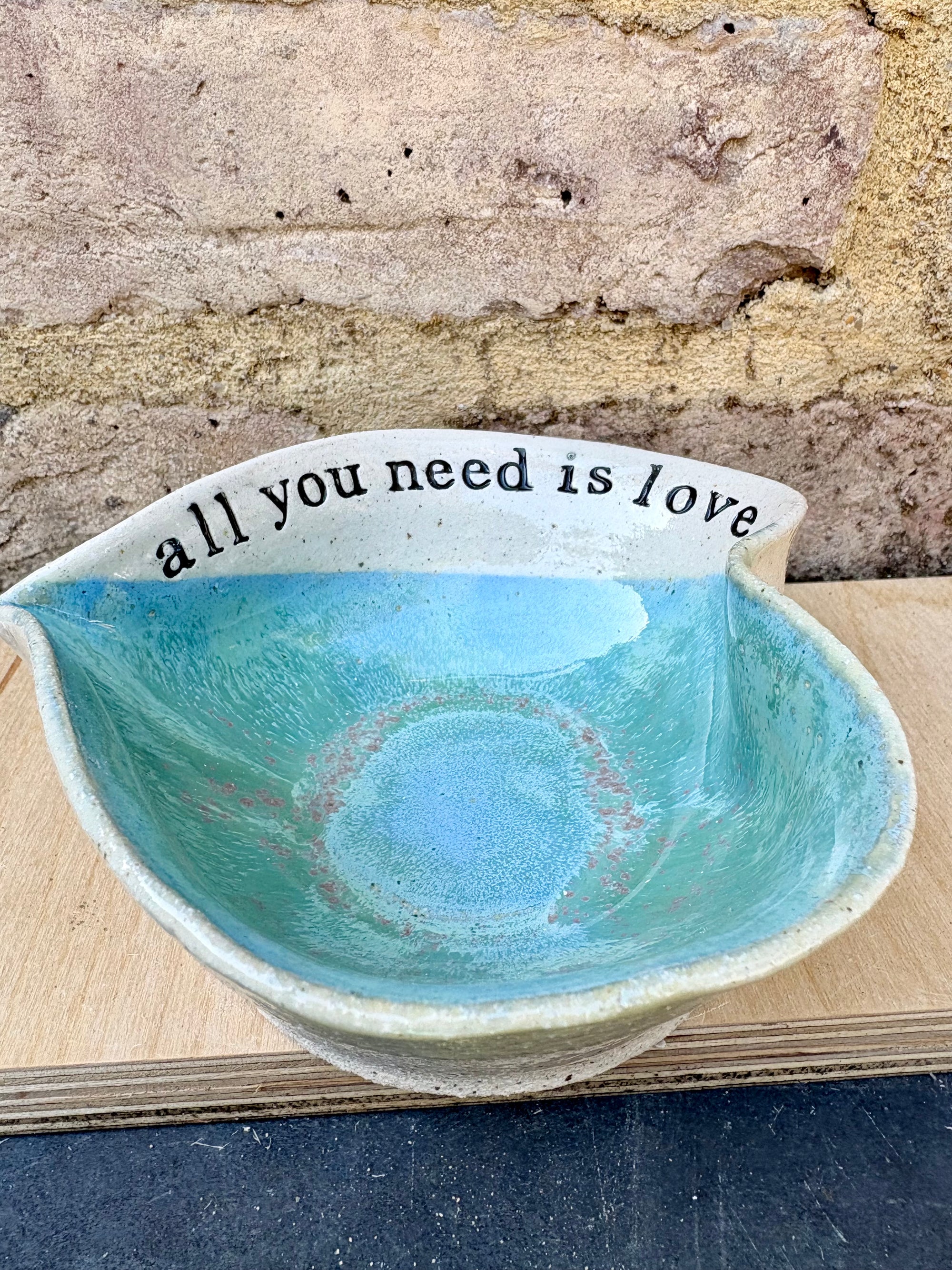 "all you need is love" snack bowl