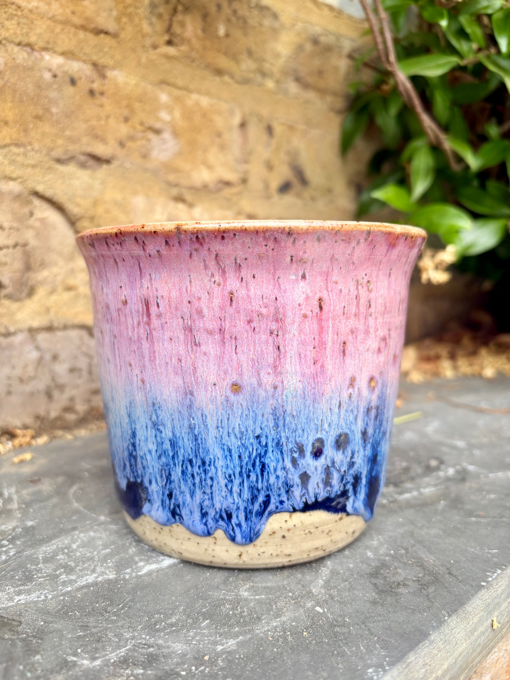"random kitchen shit" utensil holder (pink/ blue/ speckled clay)