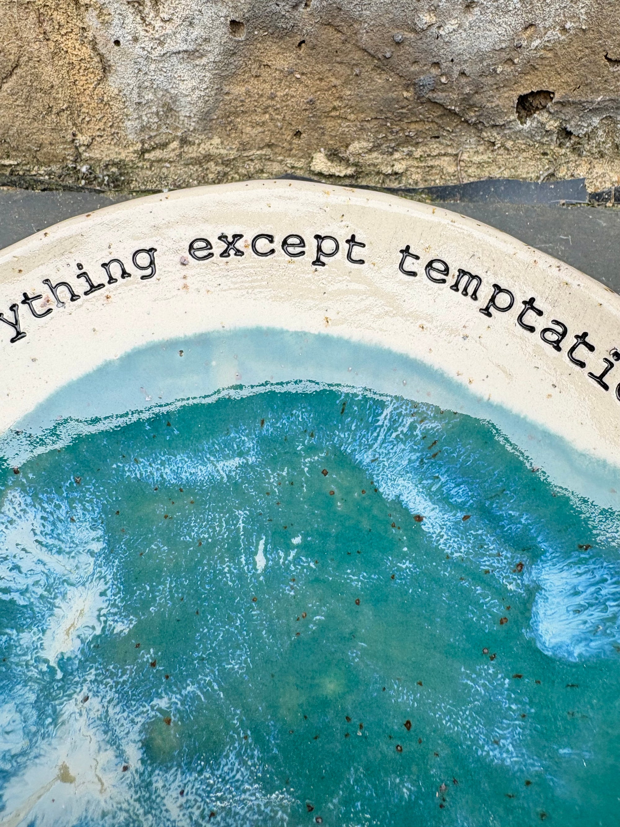 Oscar Wilde "temptation" cake plate (green)