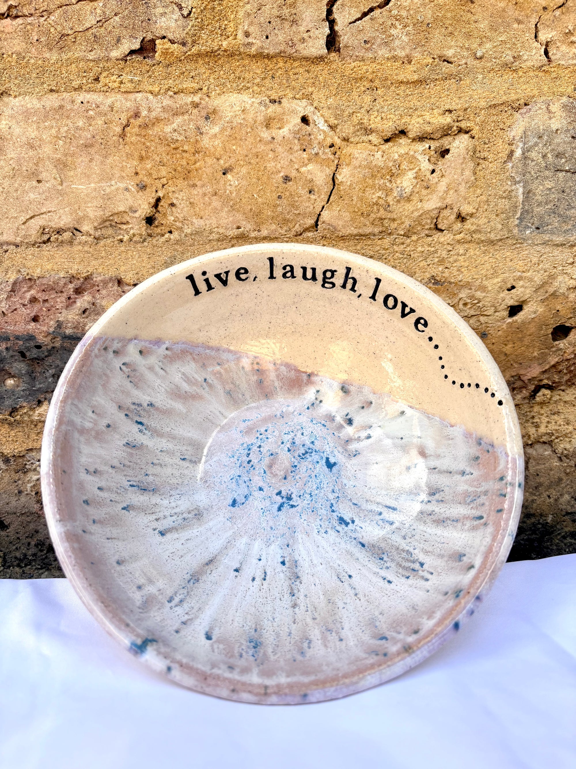"live, laugh, love...or despair and die alone" bowl (Lilac Dream)