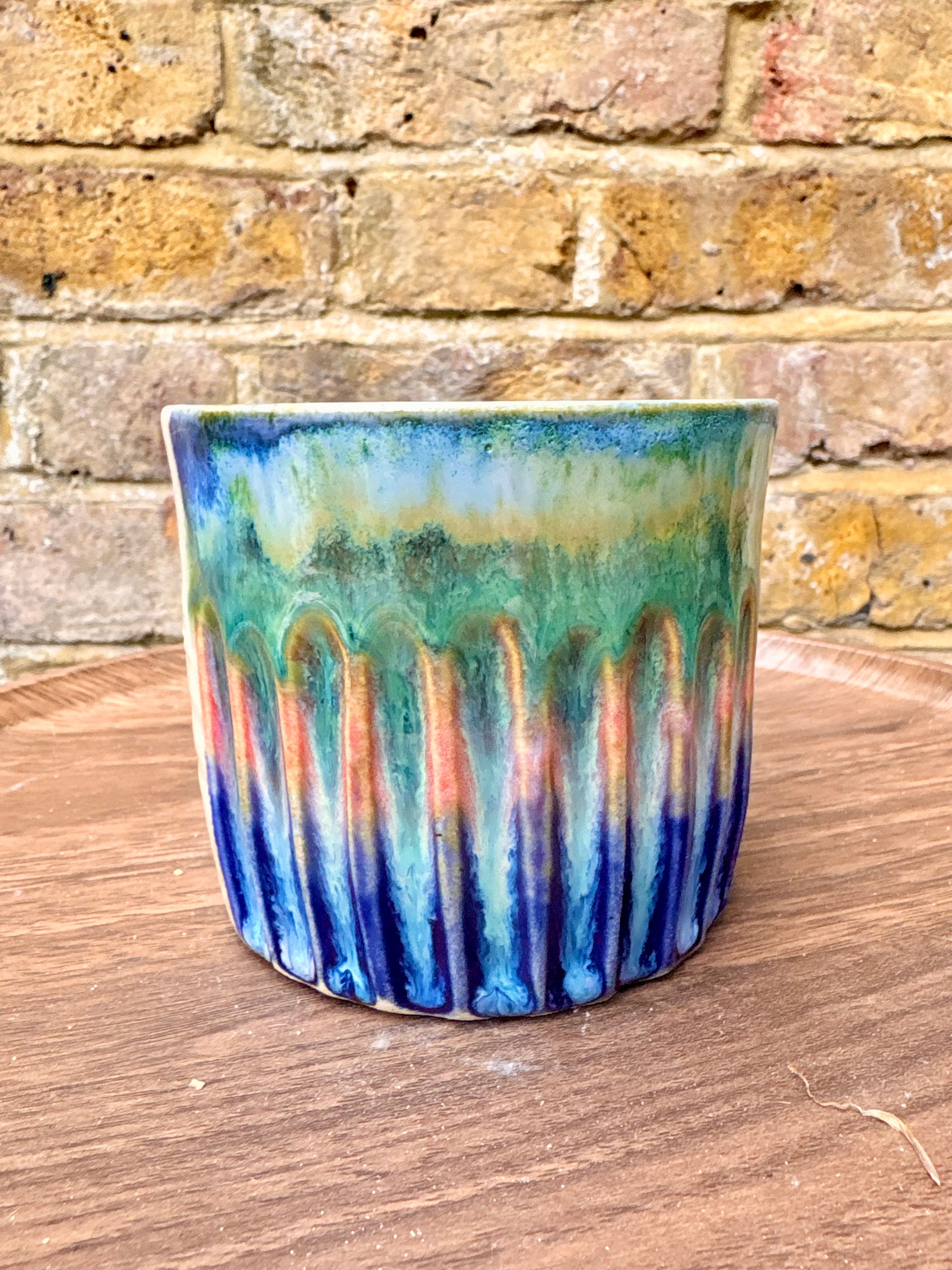 “Fuck off I’m reading" mug (greens/blues)