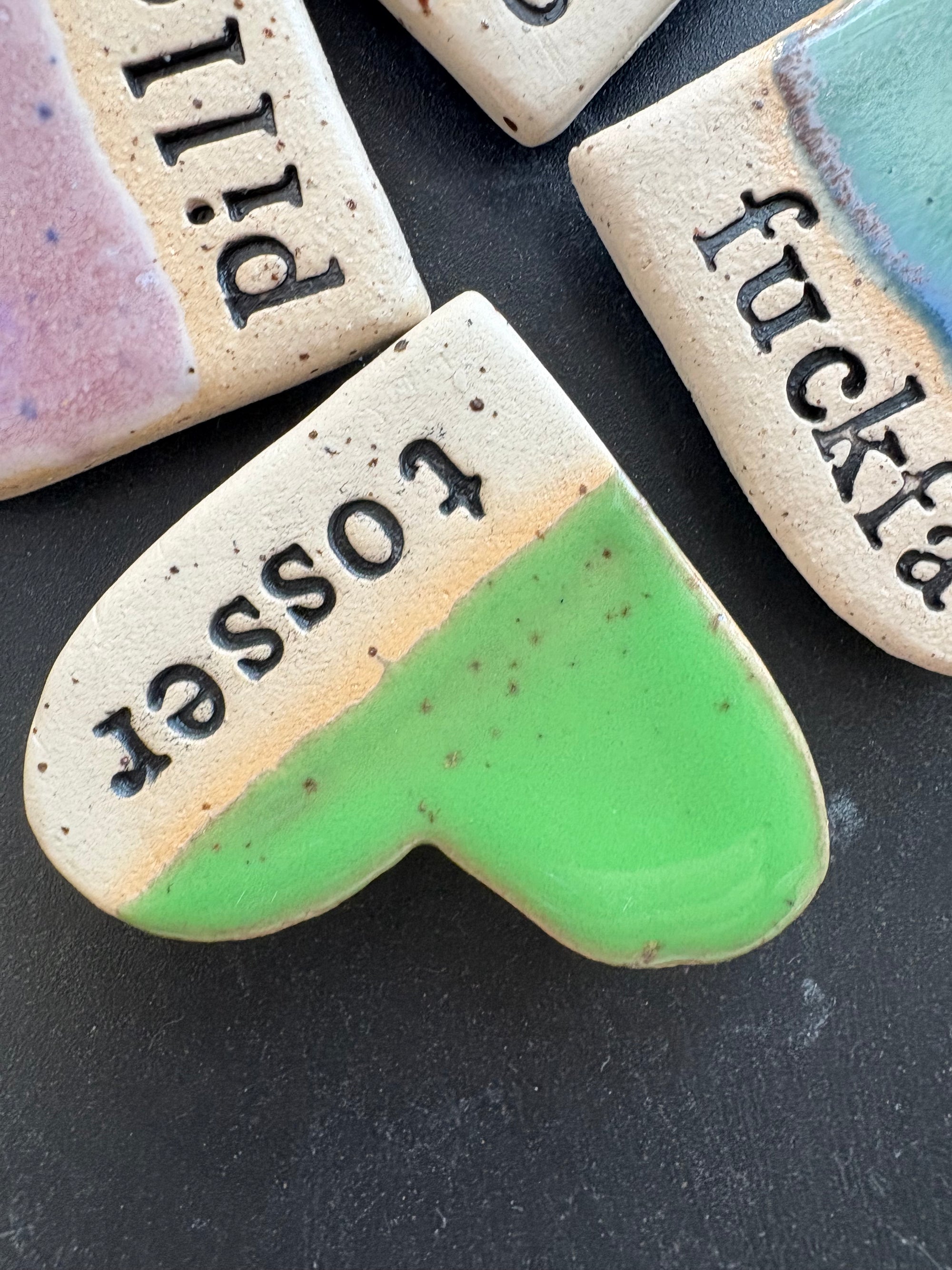 Sweary Magnet Set (4 heart shaped magnets)