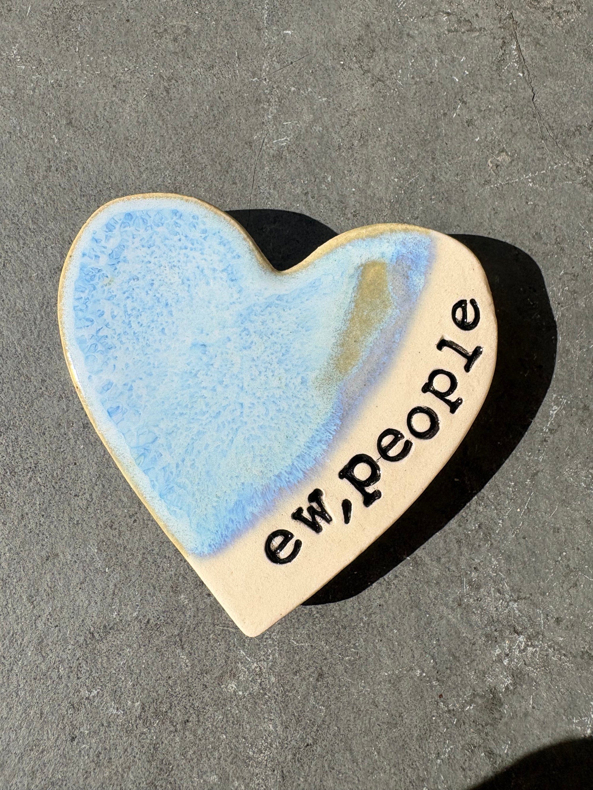 “ew, people" magnet (blue, large)