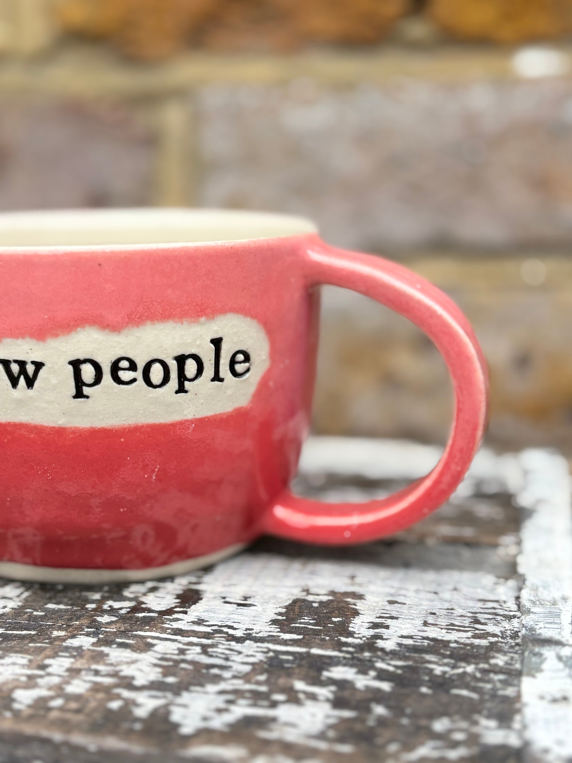 "ew, people" mug (Pink)