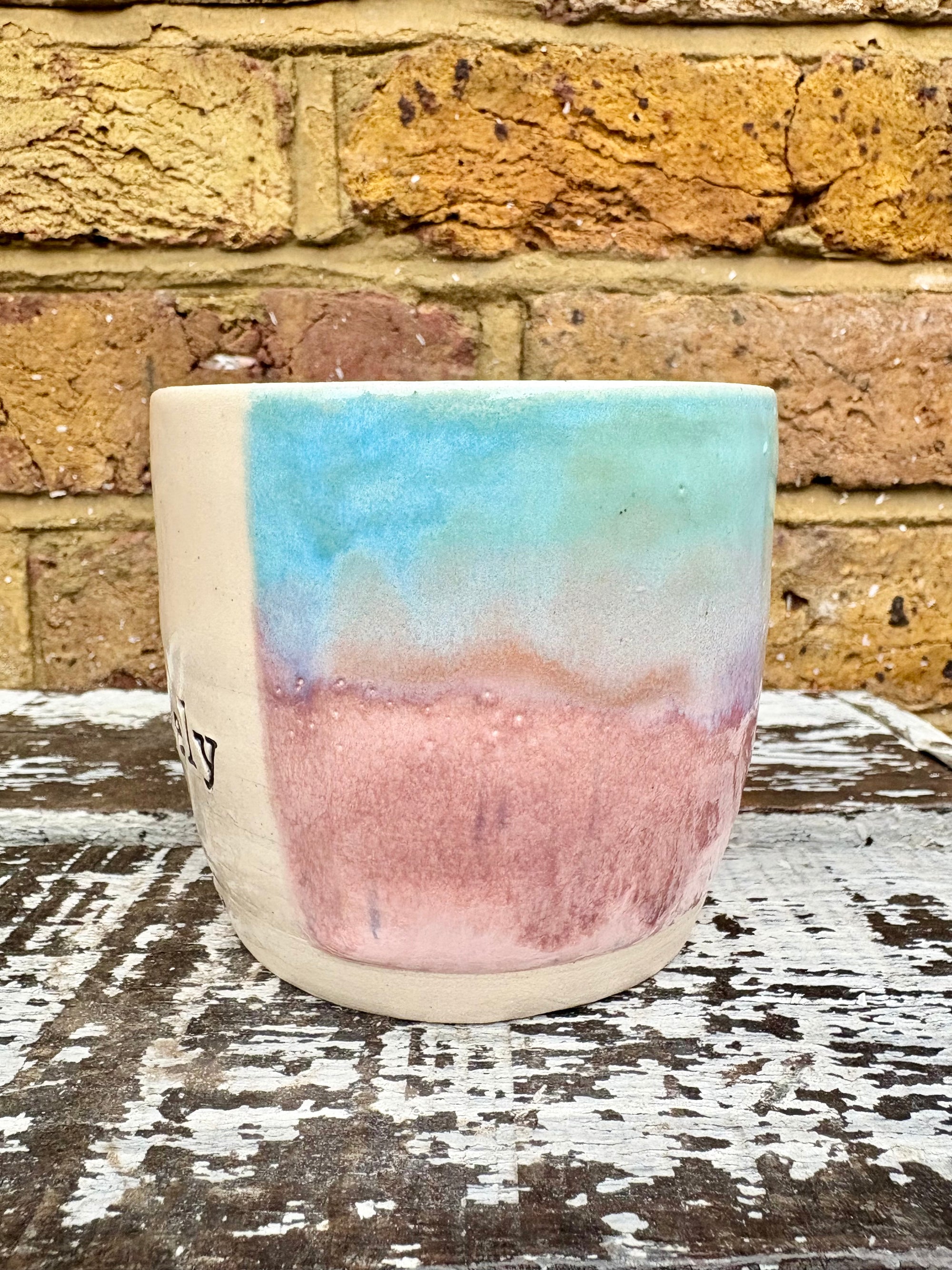 "cute but completely unhinged" mug