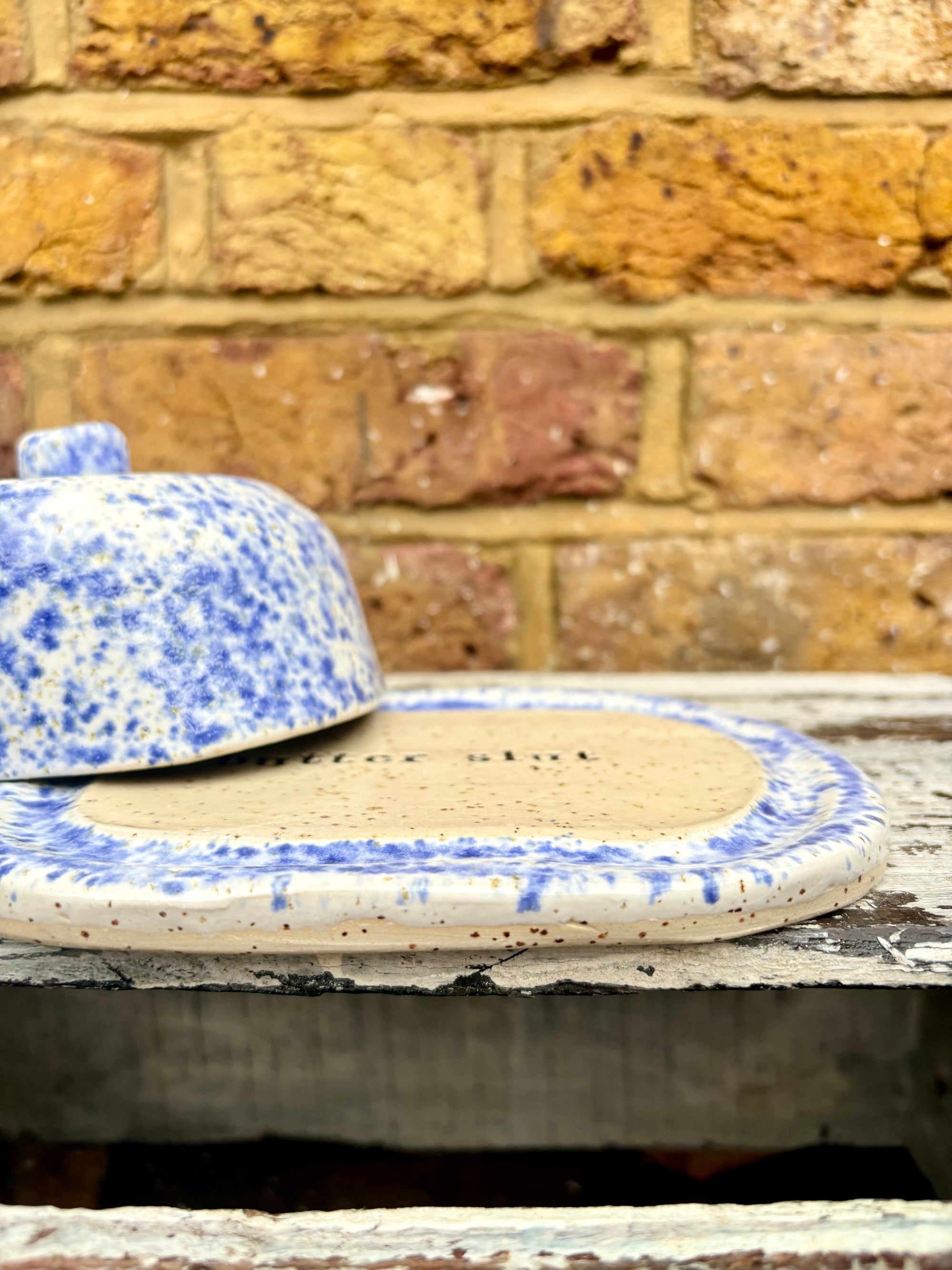 Butter Dish (butter slut, speckle blue)