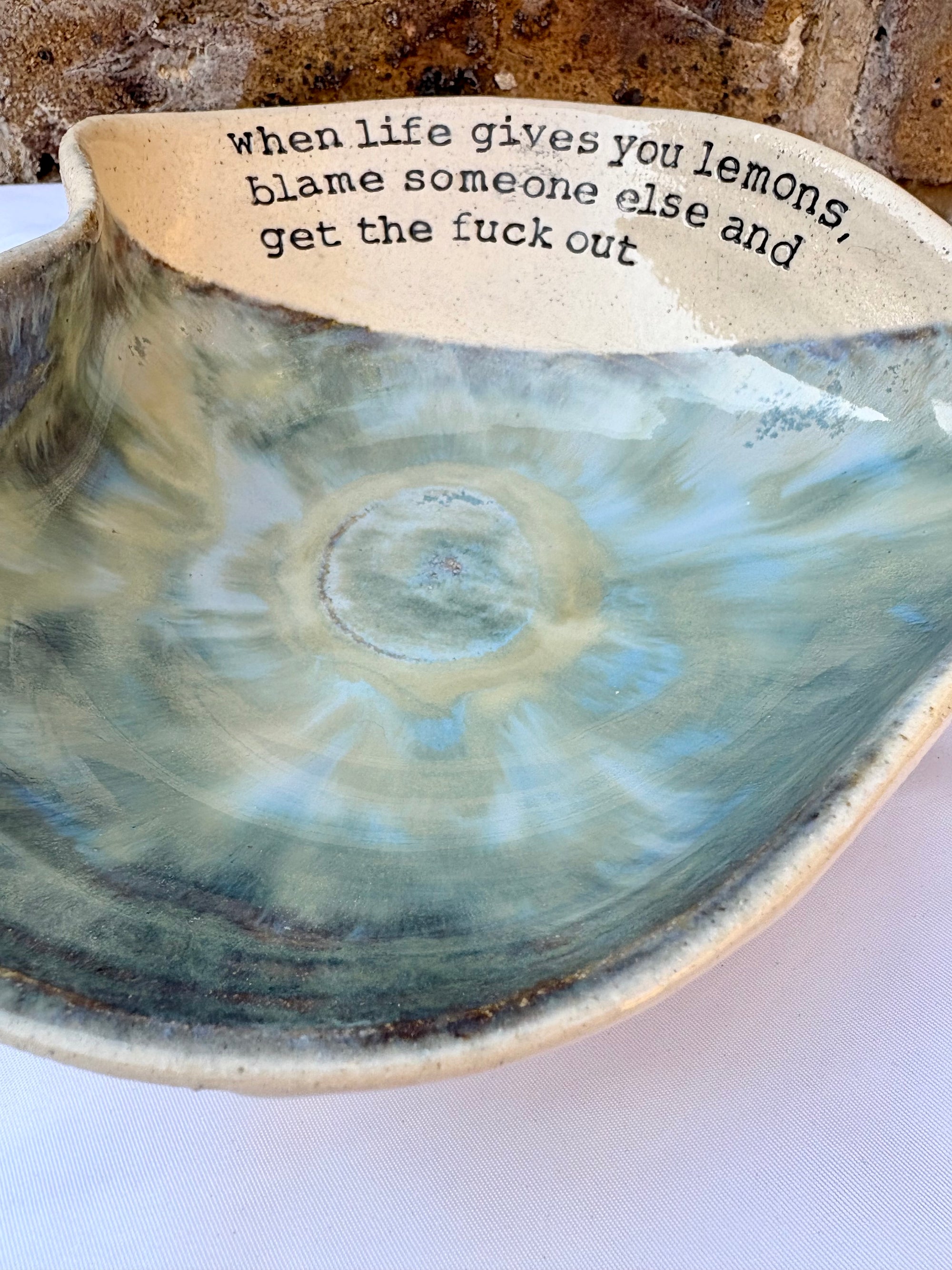 "when life gives you lemons..." heart shaped bowl